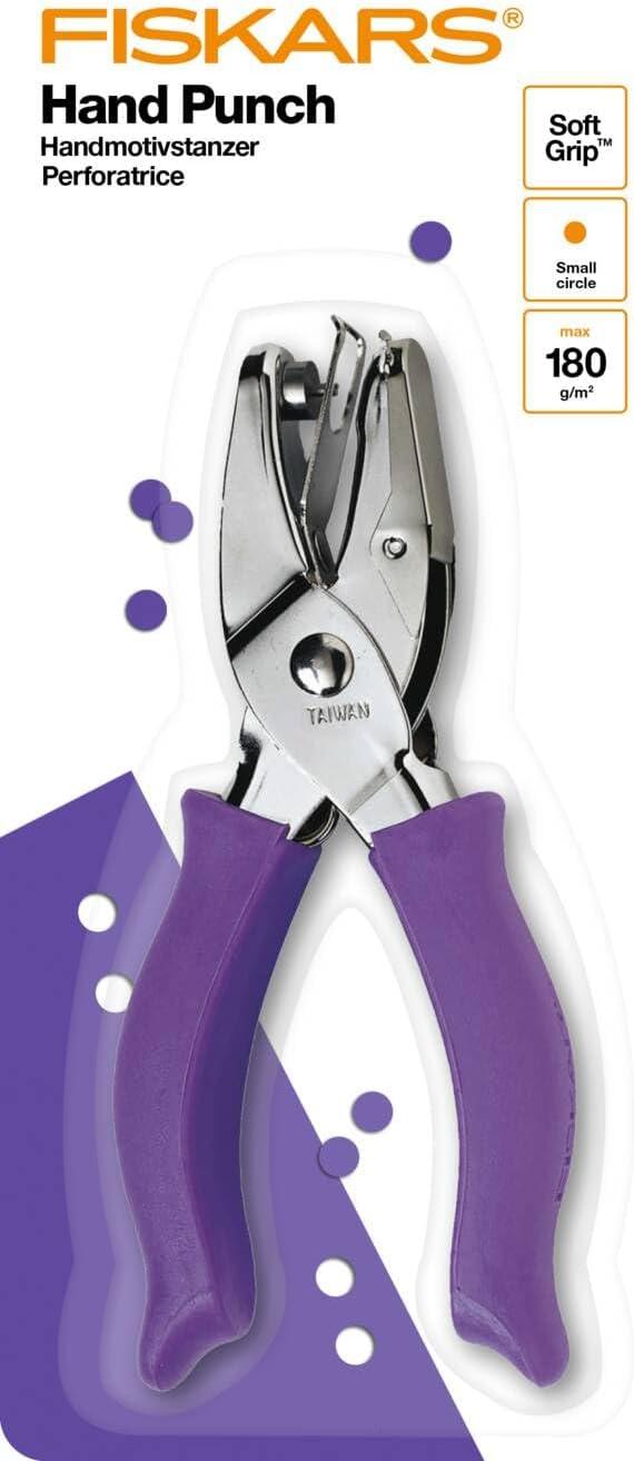 imageFiskars 23517097J Circle Hand Punch 18 Inch Purple  Pink116 in