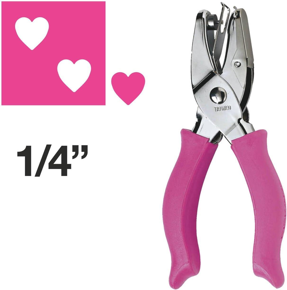 imageFiskars 23517097J Circle Hand Punch 18 Inch Purple  Pink14 in Heart