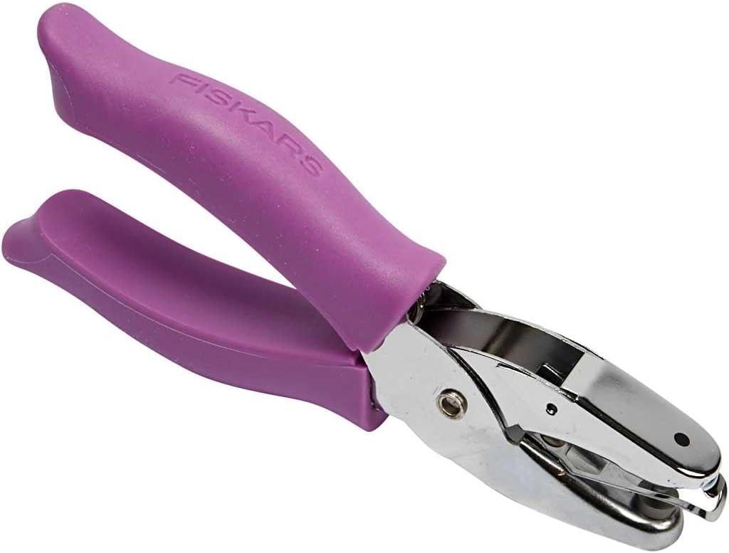imageFiskars 23517097J Circle Hand Punch 18 Inch Purple  Pink18 in