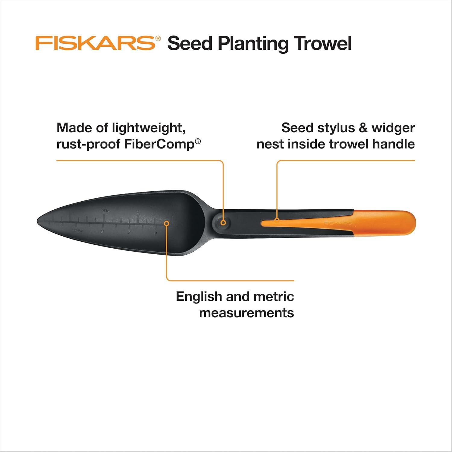 imageFiskars 3401101001 Seed Planting Trowel BlackNo Size