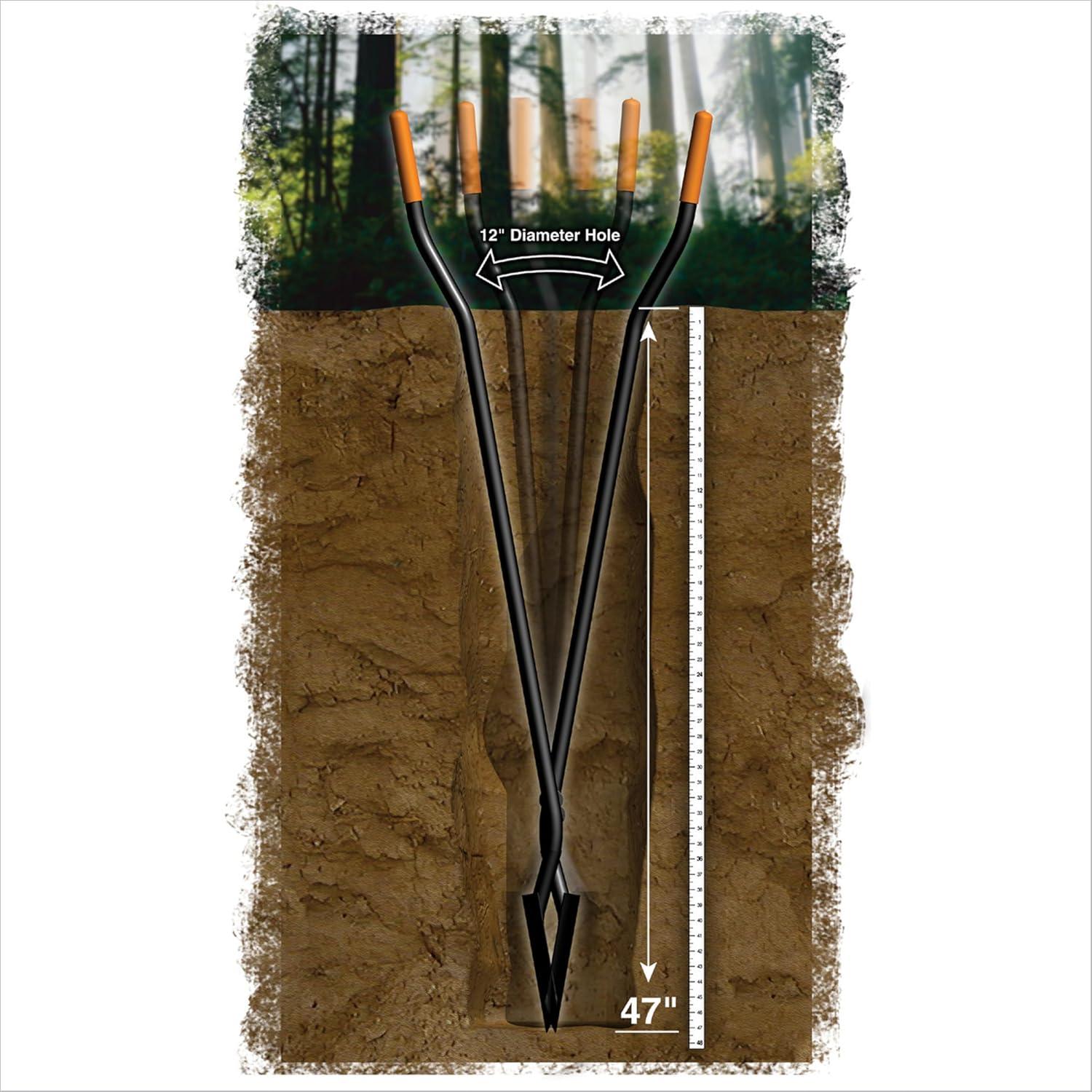 imageFiskars 40quot Steel Tiller Long Handle Hand Tiller for Gardening Garden ToolPosthole Digger