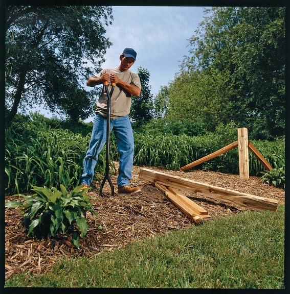 imageFiskars 40quot Steel Tiller Long Handle Hand Tiller for Gardening Garden ToolPosthole Digger