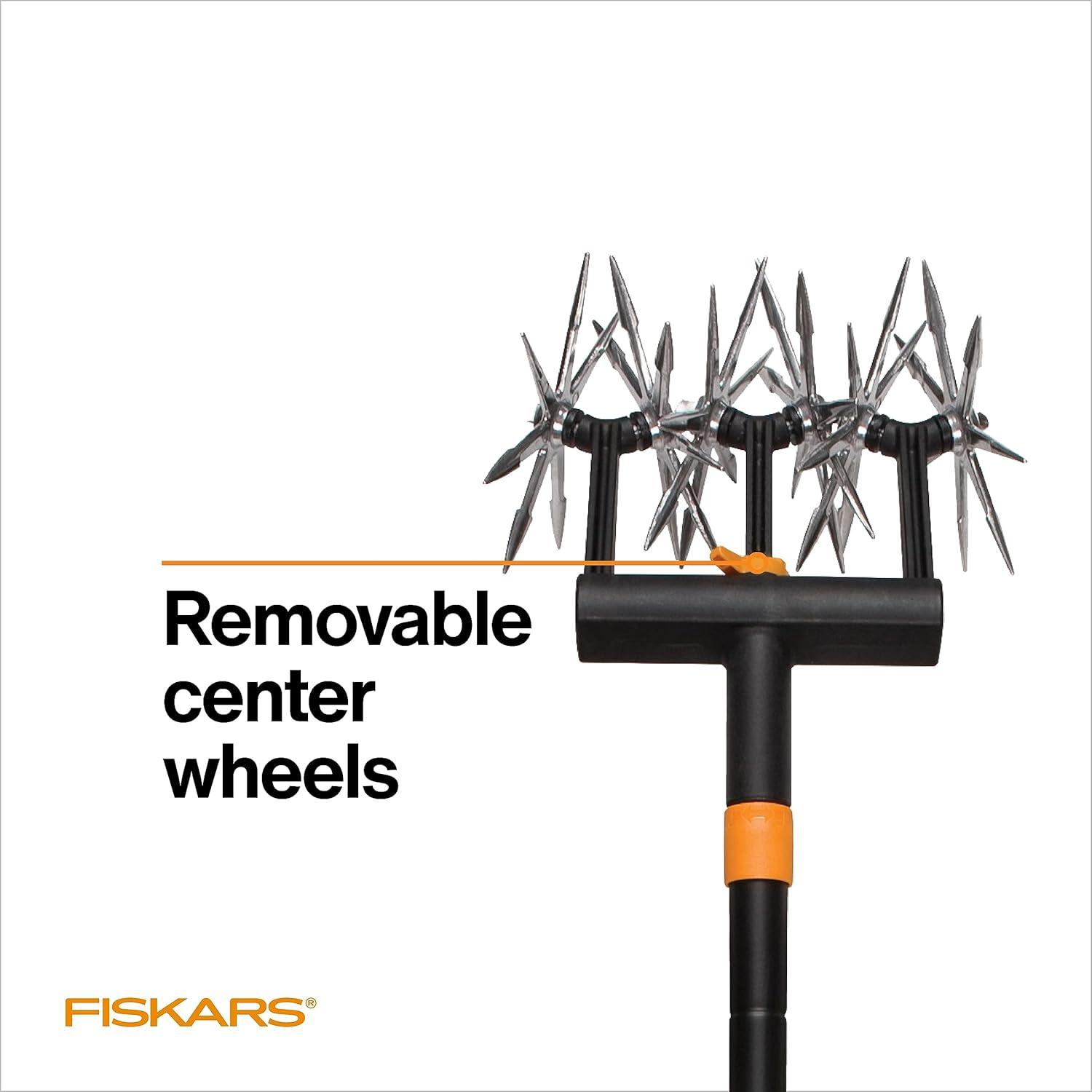 imageFiskars 40quot Steel Tiller Long Handle Hand Tiller for Gardening Garden ToolRotary Cultivator