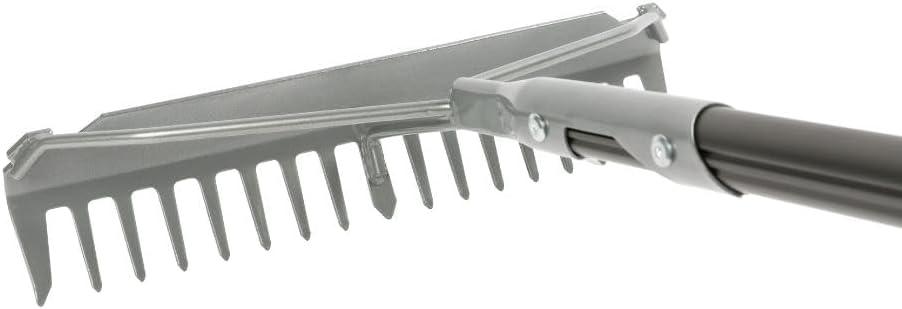 imageFiskars 60quot Pro Garden Rake for Soil with Lightweight Aluminum Handle Heavy Duty Gardening Tool