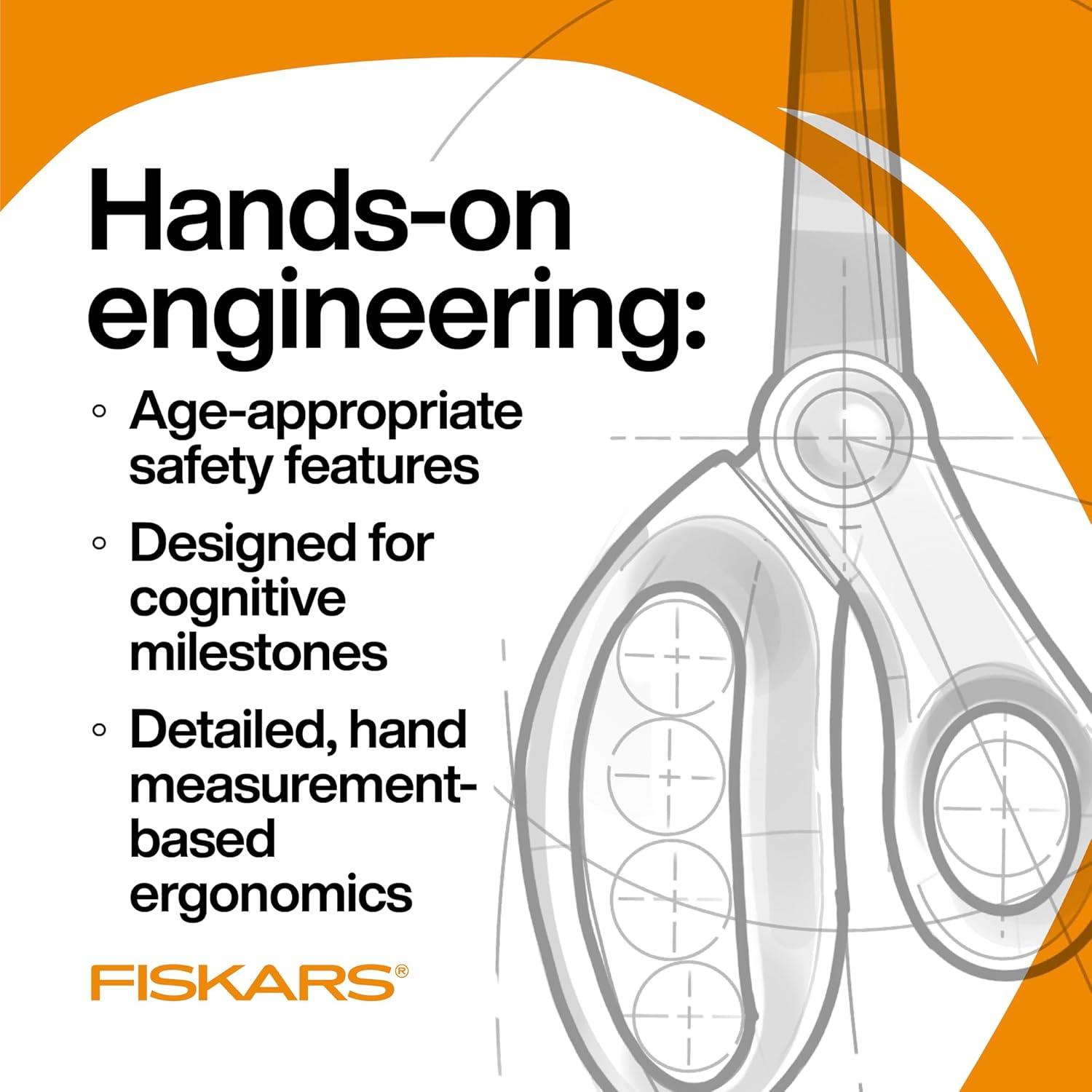 imageFiskars 7quot Student Scissors for Kids Ages 1214 Scissors for School or Crafting Back to School Supplies BlueBlack