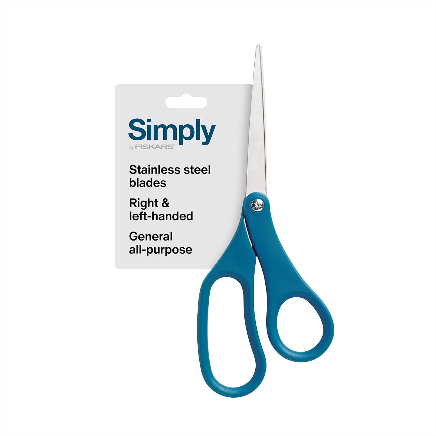 imageFiskars 8 LeftHanded Titanium Scissors SoftGrip Handle for Comfort Durable Stainless Steel Blades for Home and Office UseStainless Steel