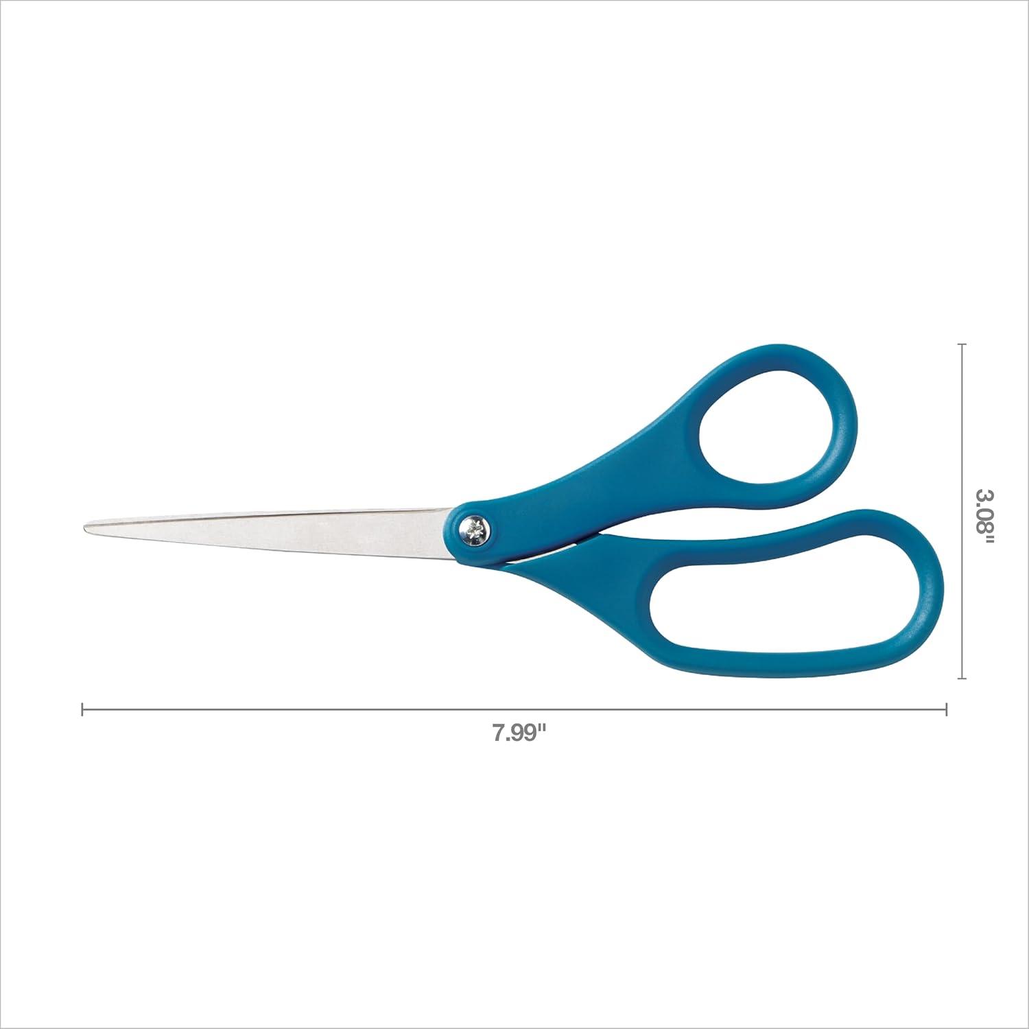 imageFiskars 8 LeftHanded Titanium Scissors SoftGrip Handle for Comfort Durable Stainless Steel Blades for Home and Office UseStainless Steel