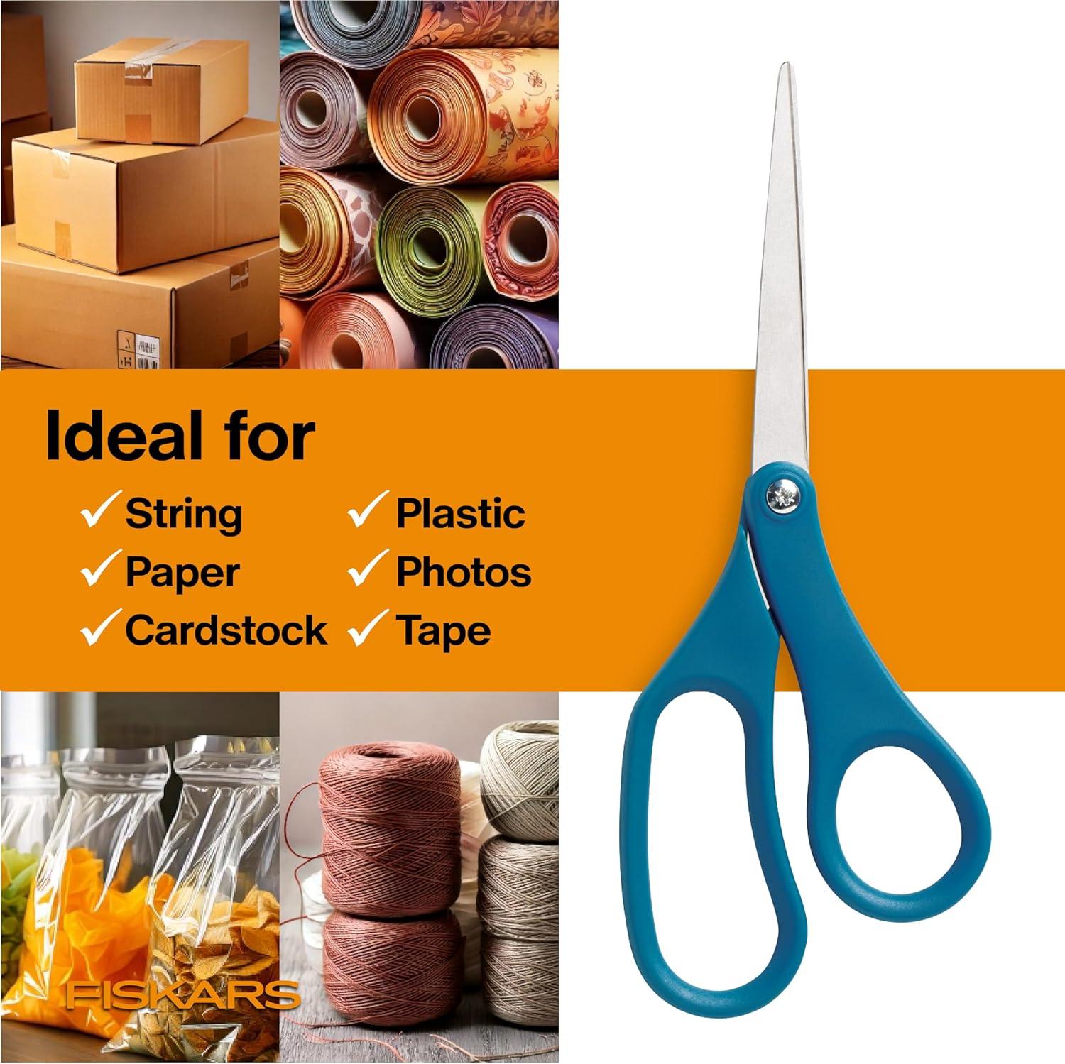 imageFiskars 8 LeftHanded Titanium Scissors SoftGrip Handle for Comfort Durable Stainless Steel Blades for Home and Office UseStainless Steel