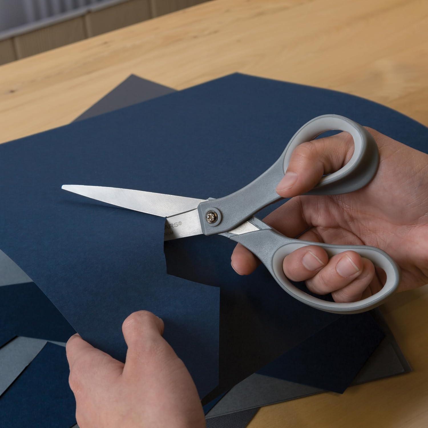 imageFiskars 8 LeftHanded Titanium Scissors SoftGrip Handle for Comfort Durable Stainless Steel Blades for Home and Office UseTitanium  SoftGrip