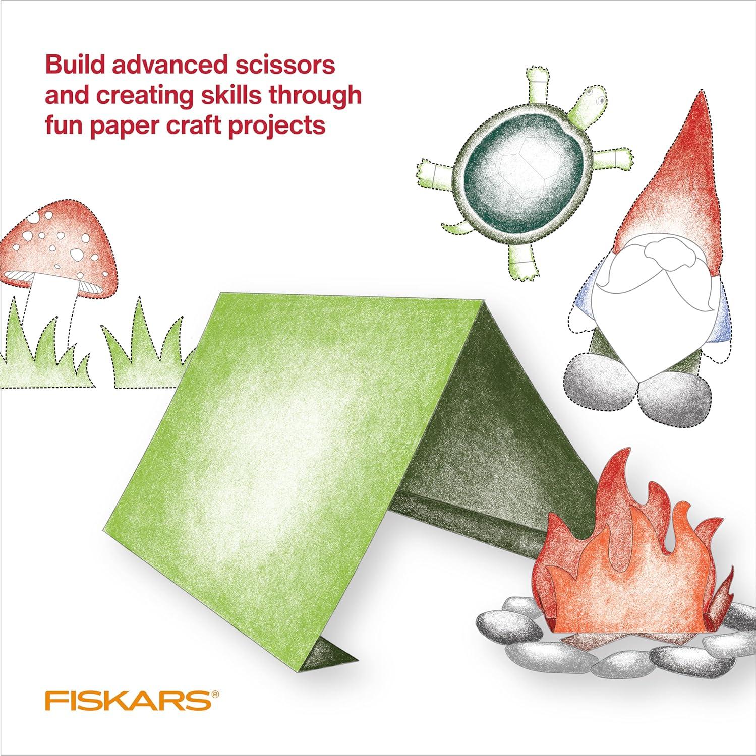 imageFiskars Cut ampamp Learn Kids Activity Book and Training Scissors  Gifts for Kids  Ages 3Ages 8