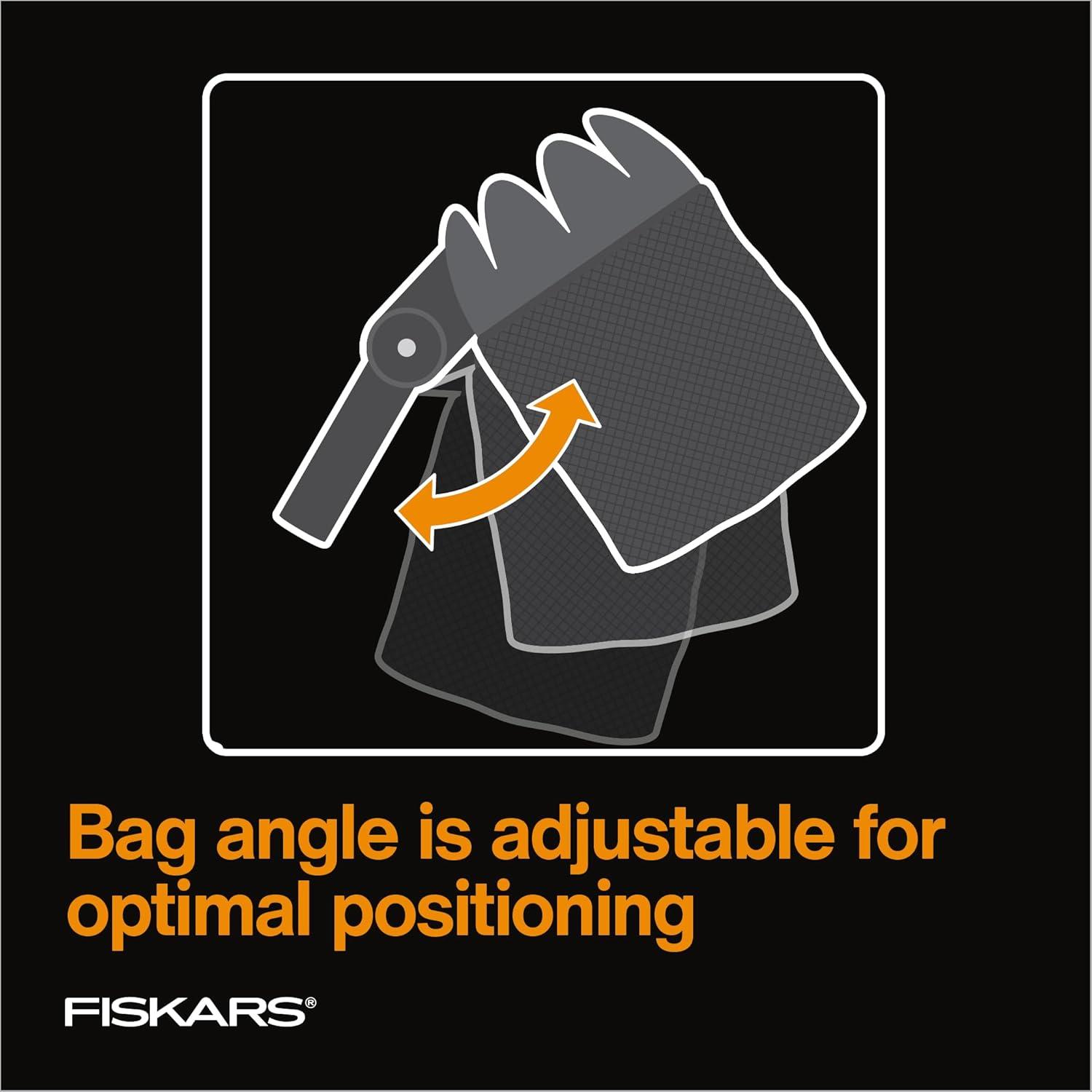 imageFiskars Fruit Picker Basket with Adjustable Basket Angle Machine Washable Mesh Bag Fruit Harvesting Tool Pole Not IncludedMesh Bag