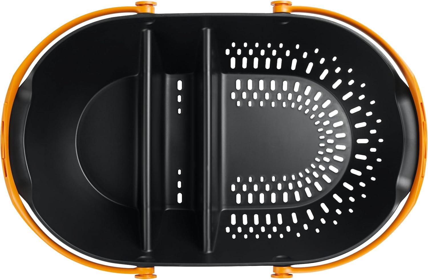 imageFiskars Garden Harvest Basket  Container for Gardening and Harvesting with Tool Caddy  Harvesting Basket Doubles as a Colander for Vegetables and Fruits  Garden AccessoriesHarvest Basket