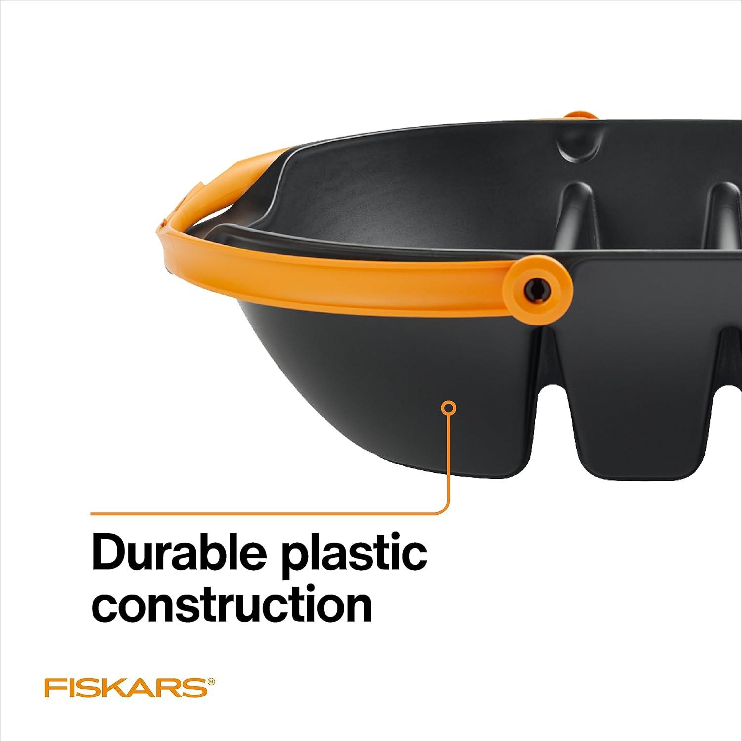 imageFiskars Garden Harvest Basket  Container for Gardening and Harvesting with Tool Caddy  Harvesting Basket Doubles as a Colander for Vegetables and Fruits  Garden AccessoriesHarvest Basket
