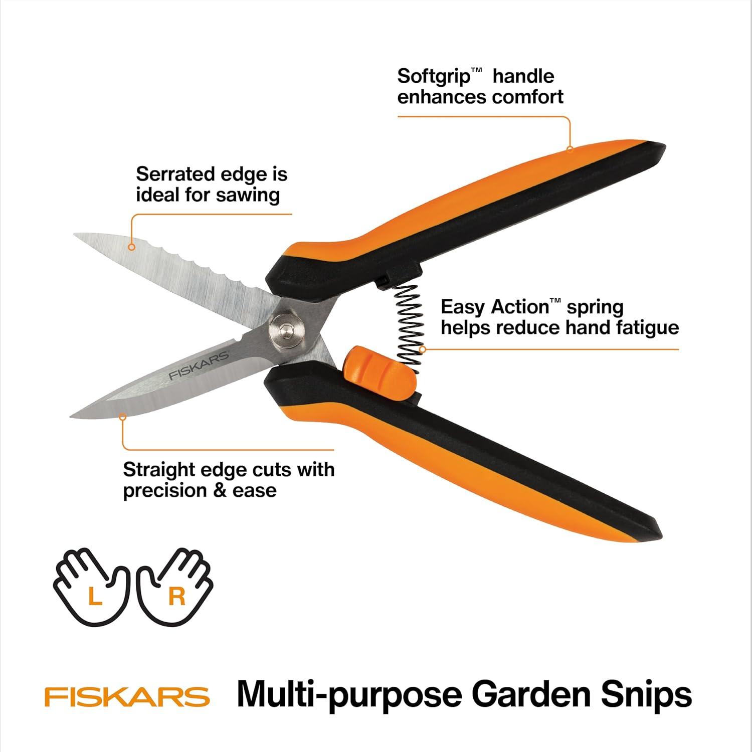 imageFiskars Garden Scissors 7in1 Garden Shears MultiTool with Sheath Great for Plant Trimming Cutting Nursery Pots Bags and WireClassic