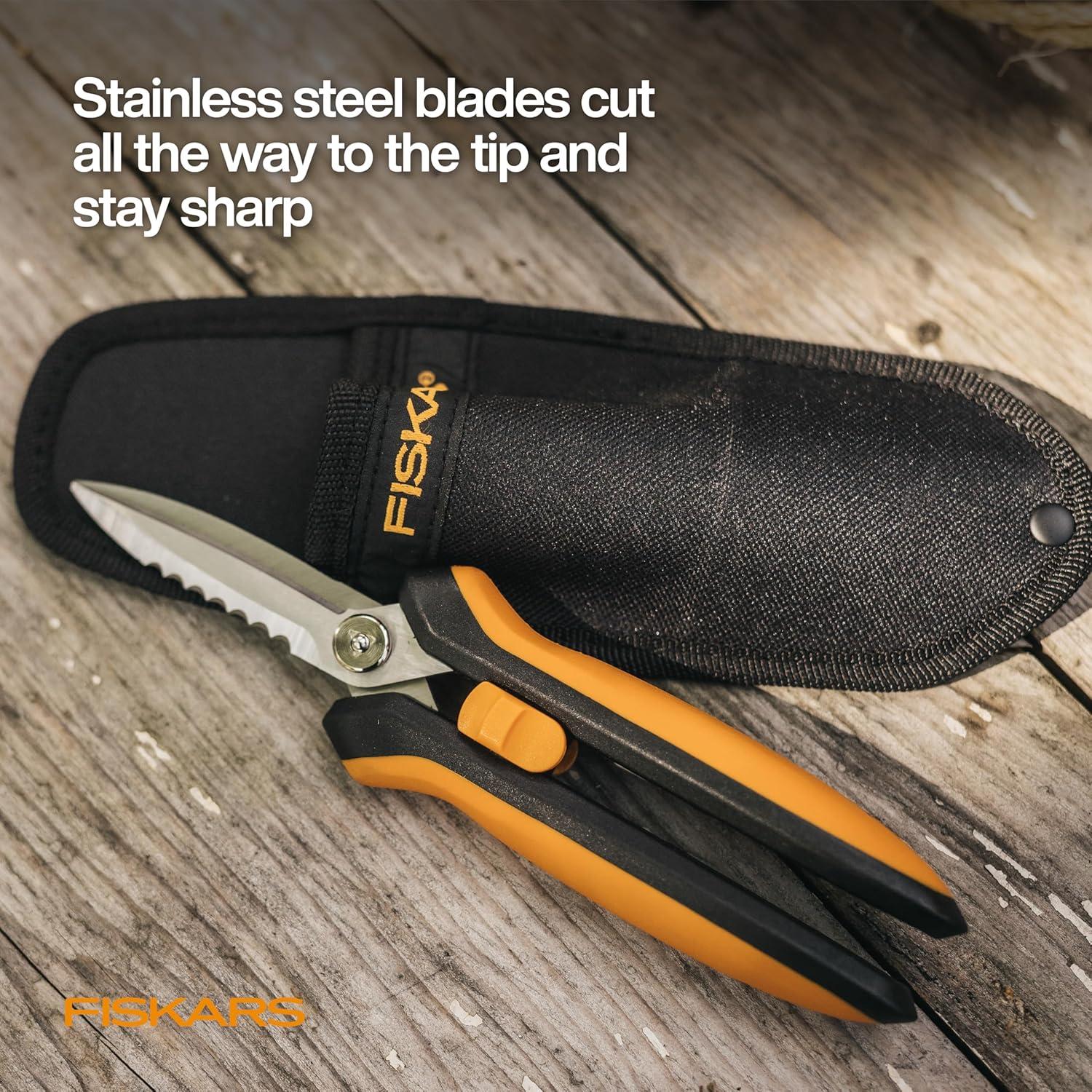 imageFiskars Garden Scissors 7in1 Garden Shears MultiTool with Sheath Great for Plant Trimming Cutting Nursery Pots Bags and WireClassic