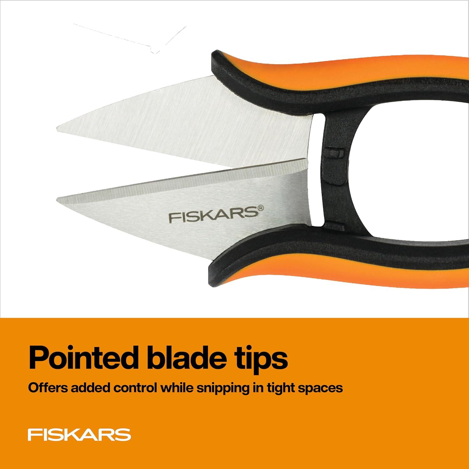 imageFiskars Herb Garden Scissors 5quot Garden Shears Handheld Herb Snips with Sheath and SoftGrip Handle Dishwasher Safegarden shear scissors