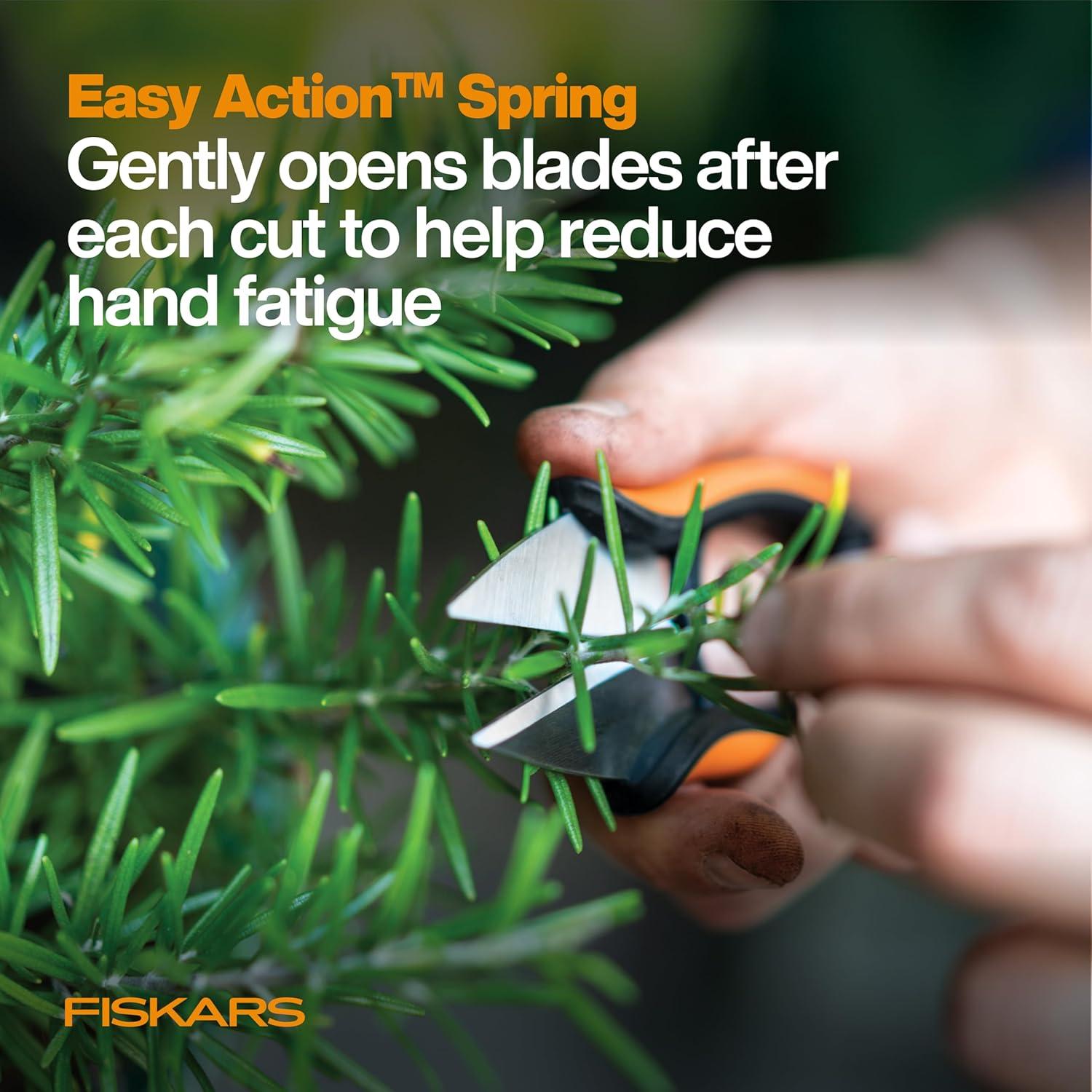 imageFiskars Herb Garden Scissors 5quot Garden Shears Handheld Herb Snips with Sheath and SoftGrip Handle Dishwasher Safegarden shear scissors