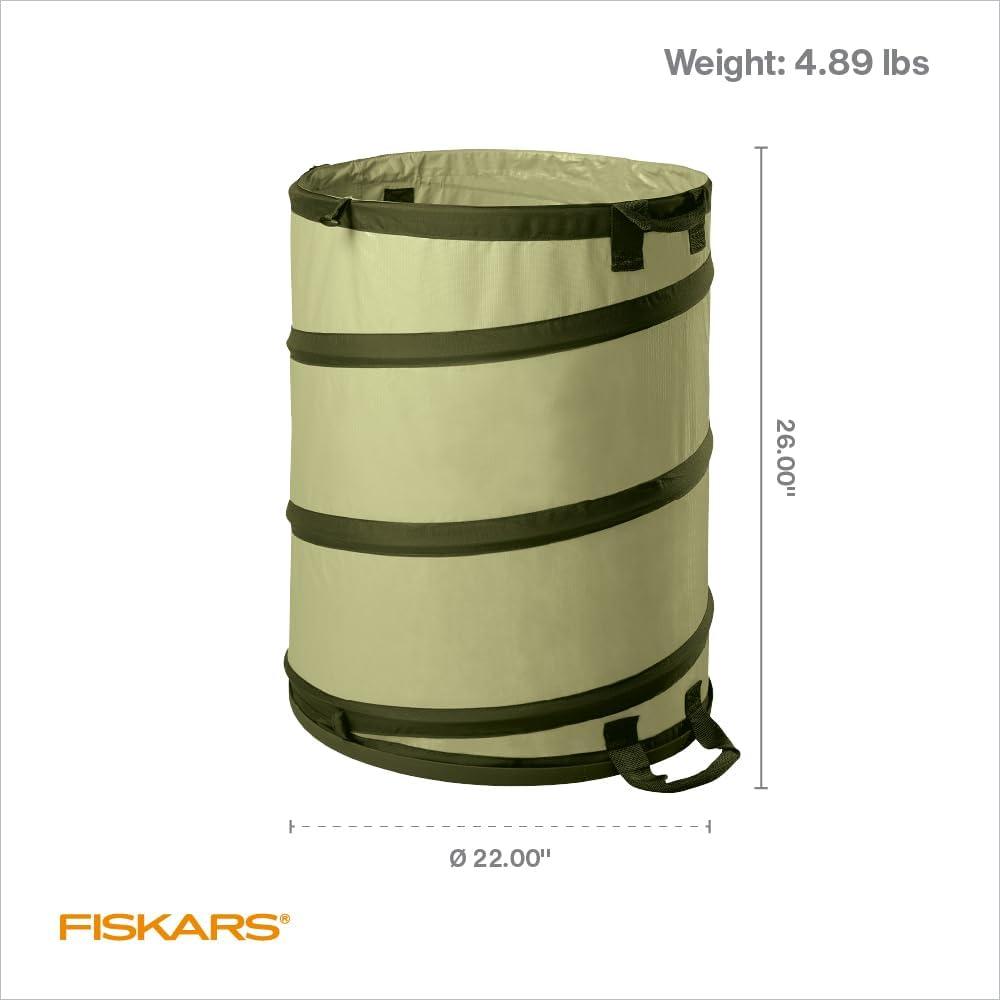 imageFiskars Kangaroo Collapsible Garden Bag for Yard Waste 30 Gallon Reusable Container for Lawn Care and GardeningCollapsible Garden Bag  30 Gallon