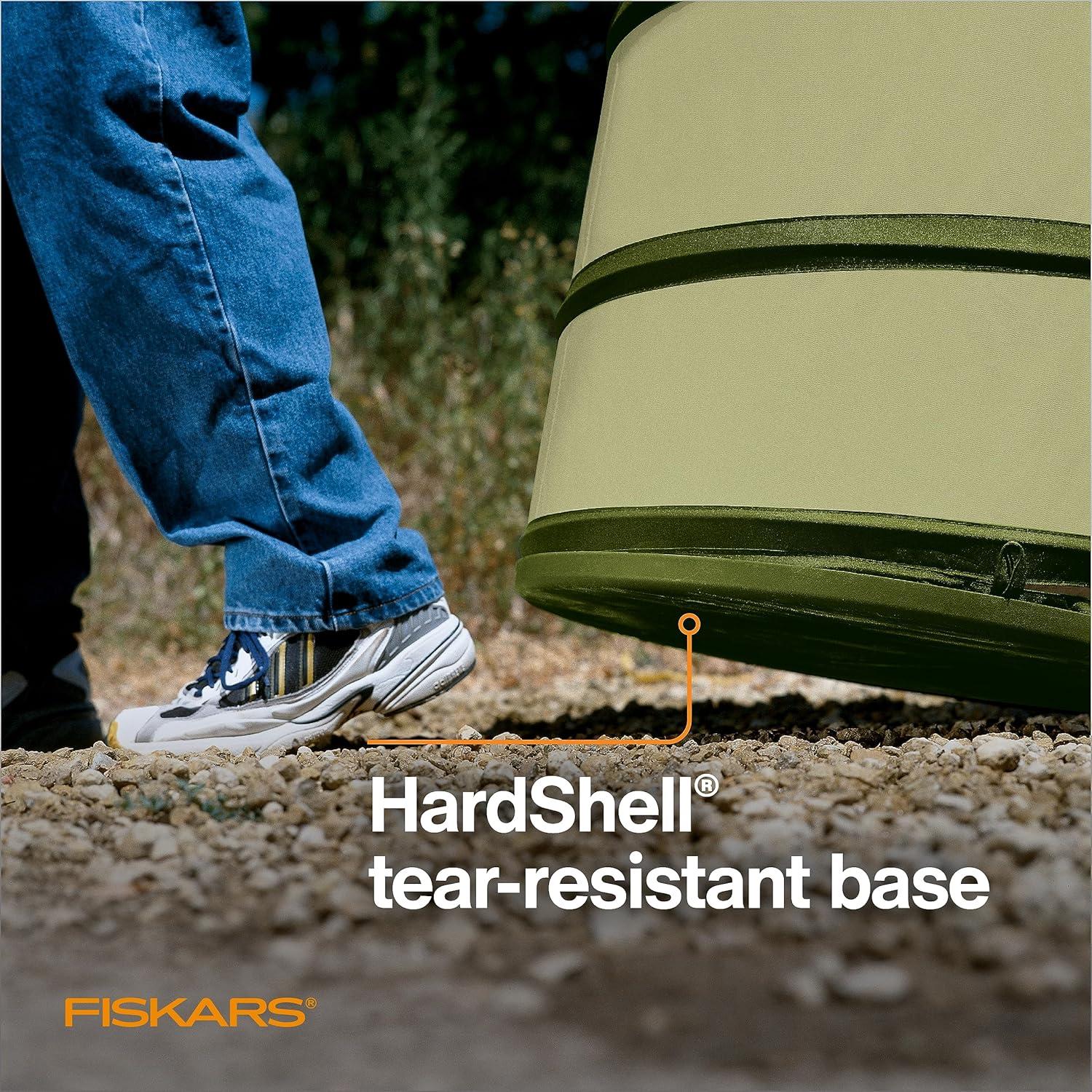 imageFiskars Kangaroo Collapsible Garden Bag for Yard Waste 30 Gallon Reusable Container for Lawn Care and GardeningCollapsible Garden Bag  30 Gallon