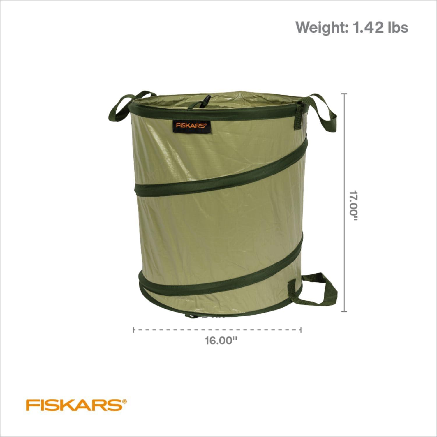 imageFiskars Kangaroo Collapsible Garden Bag for Yard Waste 30 Gallon Reusable Container for Lawn Care and GardeningGarden Bag  10 Gallon