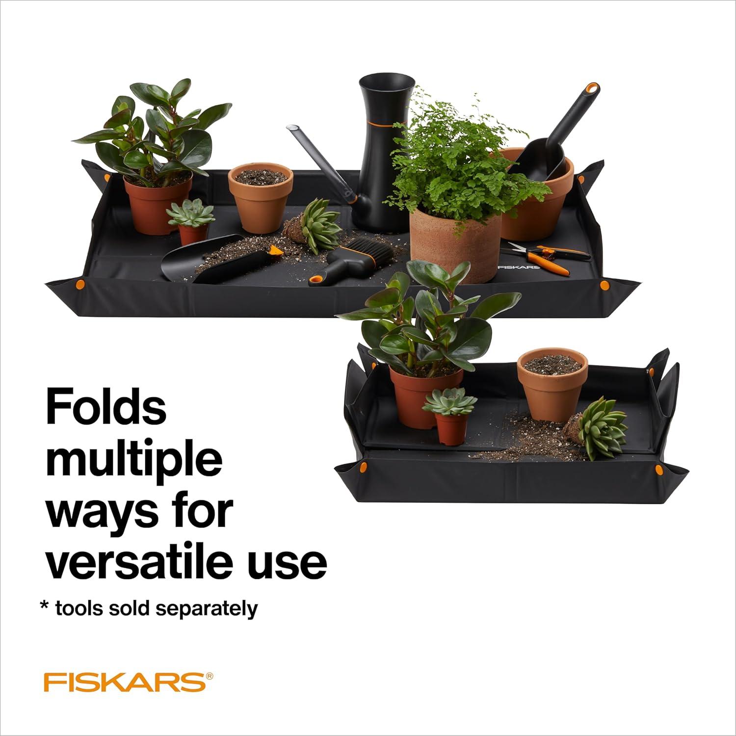 imageFiskars Large Repotting Mat for Indoor Garden Transplanting and Soil Mess Control Foldable and Water Resistant 325quot x 175quot