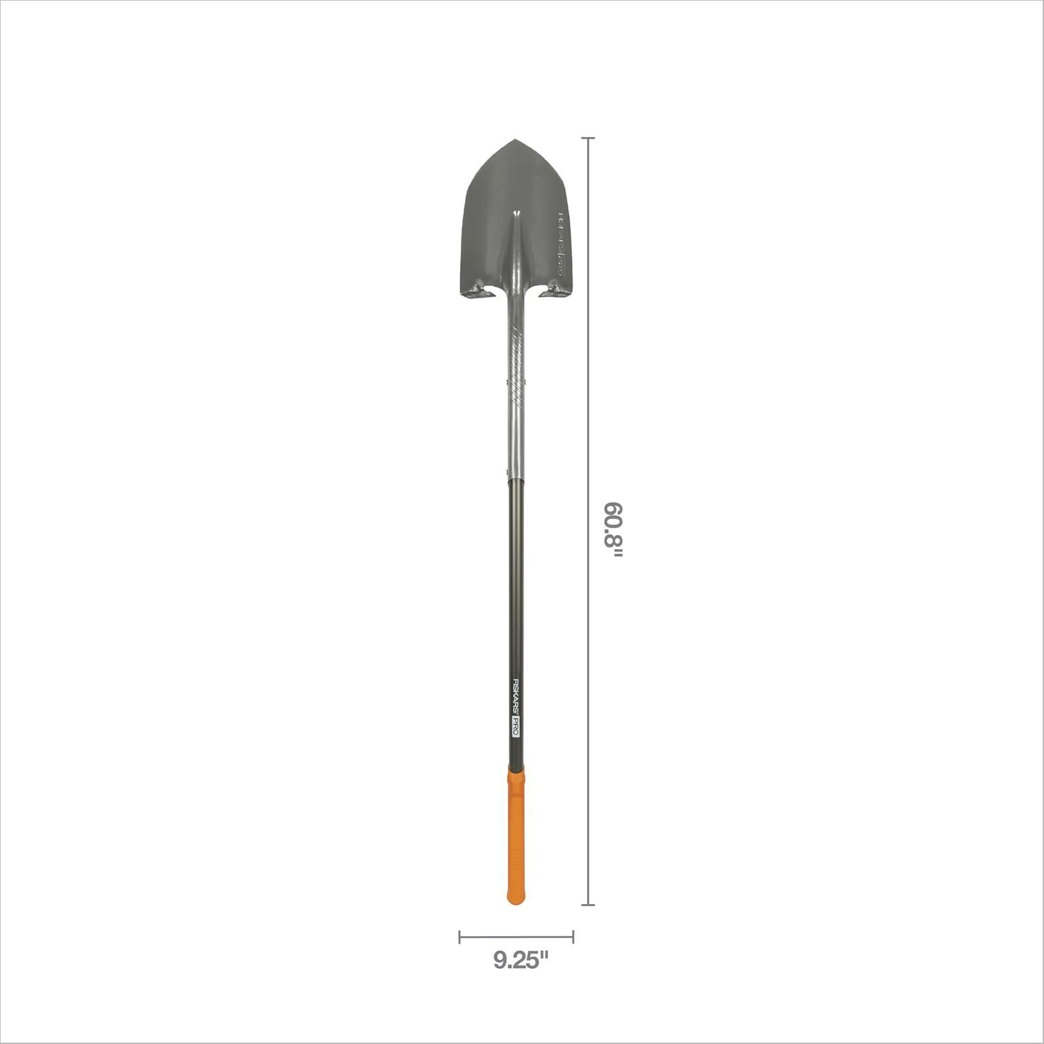 imageFiskars PRO Transfer Shovel 42 Inch HeavyDuty Aluminum Shovel with DHandle for Maximum Leverage Ideal for Moving Gravel Soil and Garden DebrisDigging Shovel  60 in