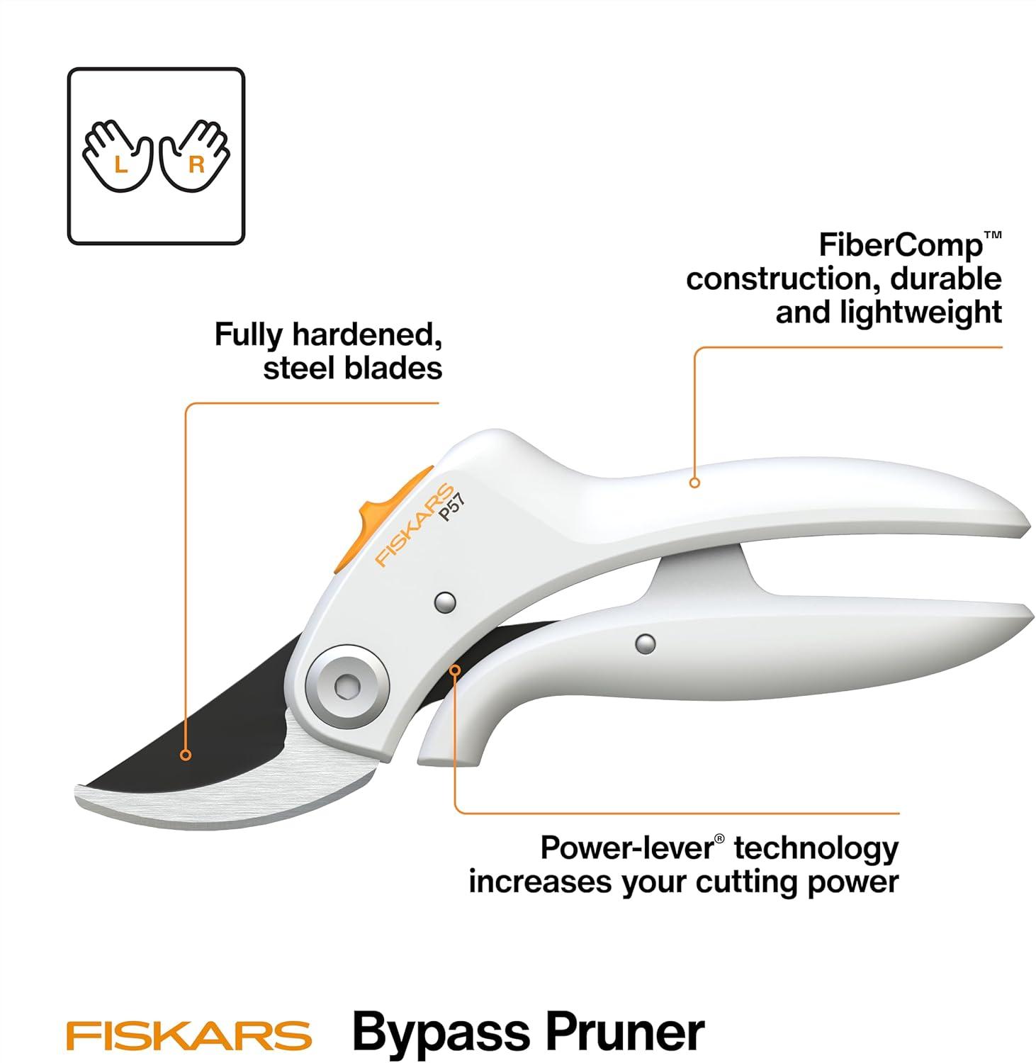 imageFiskars PowerGear Lopper Lightweight Anvil Garden Tool WhiteBypass Pruner