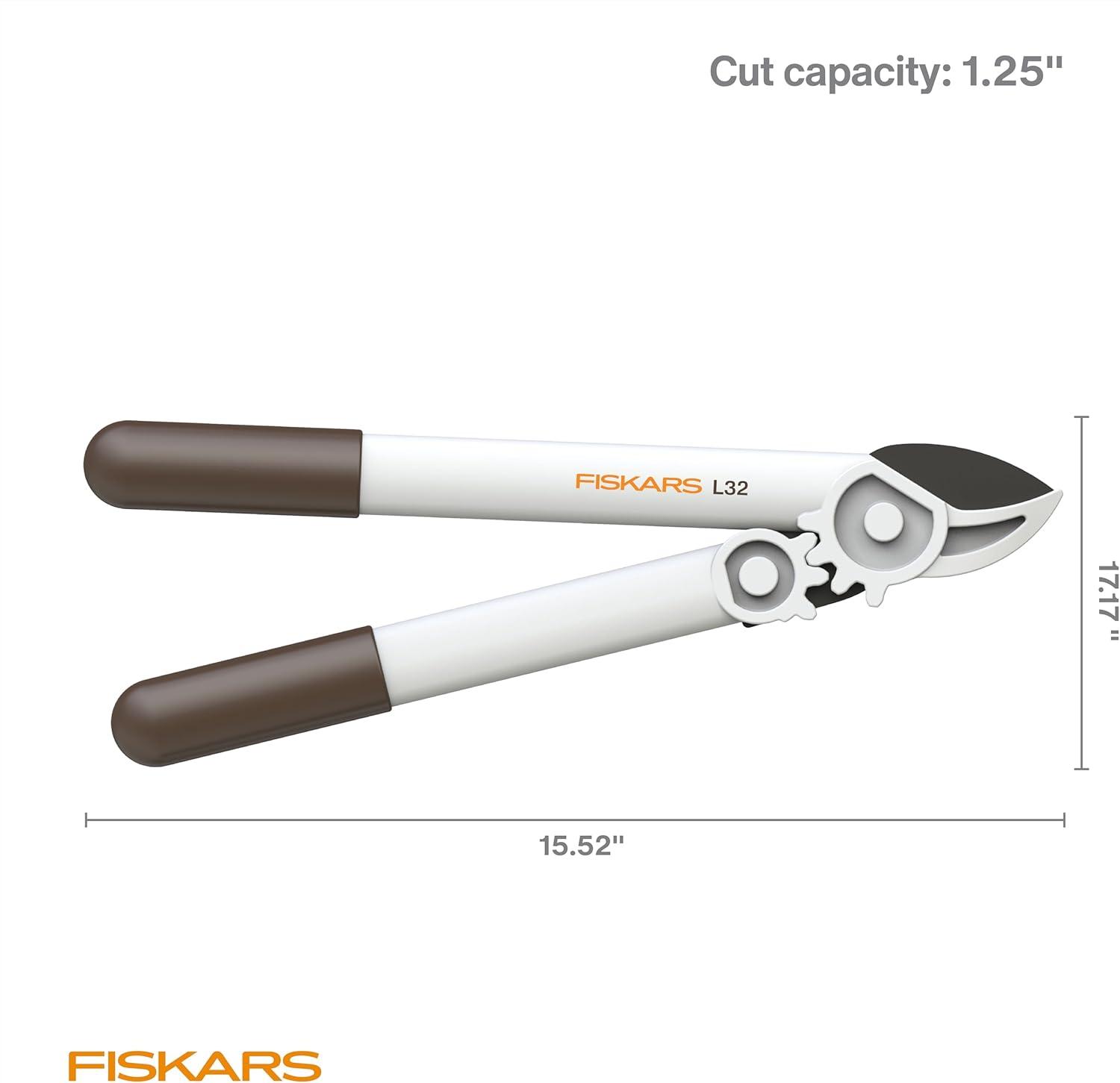 imageFiskars PowerGear Lopper Lightweight Anvil Garden Tool WhiteLopper