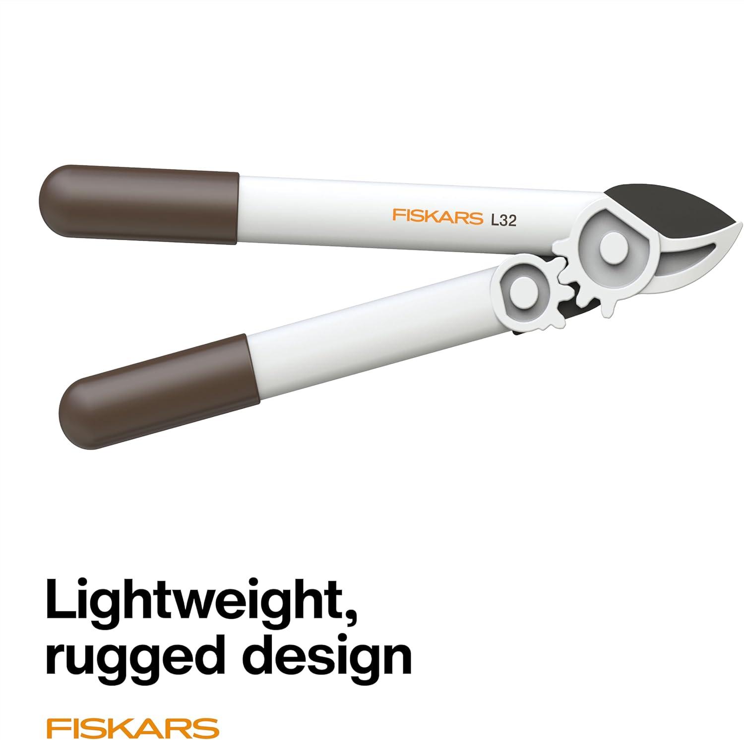 imageFiskars PowerGear Lopper Lightweight Anvil Garden Tool WhiteLopper