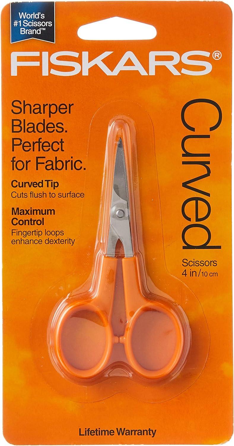 imageFiskars Premier No 5 MicroTip OrangeHandled Fabric Scissors  Double Loop Handle  Sewing and Craft Scissors  Orange4 inches
