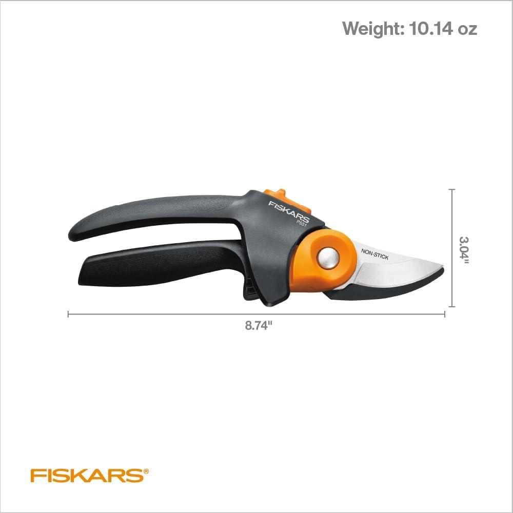 imageFiskars Pruning Shears Bypass Pruner that Cuts Through Stems up to 34Inch PowerGear Technology For More Power on Every CutPruner