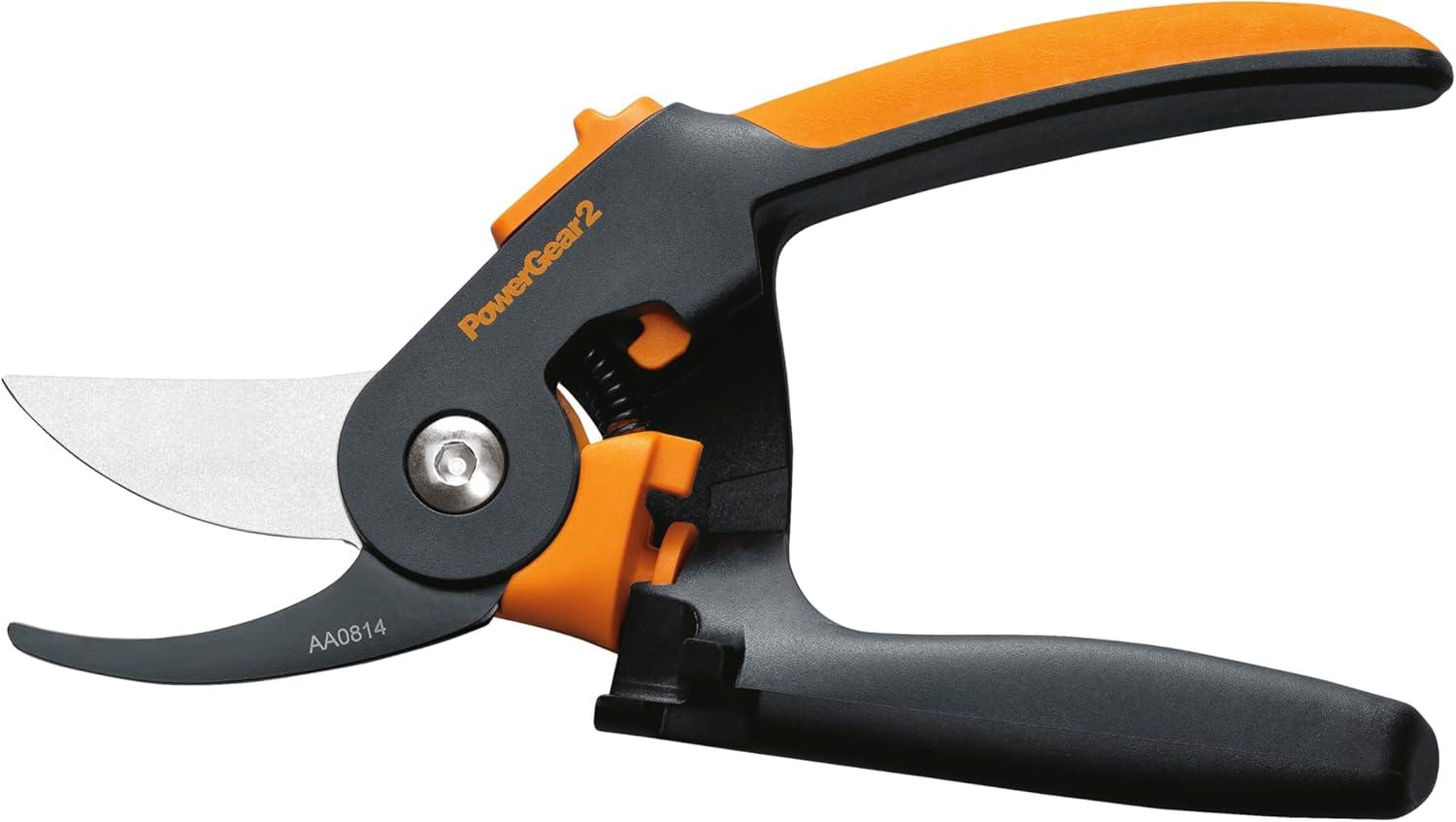 imageFiskars Pruning Shears Bypass Pruner that Cuts Through Stems up to 34Inch PowerGear Technology For More Power on Every CutSoftgrip