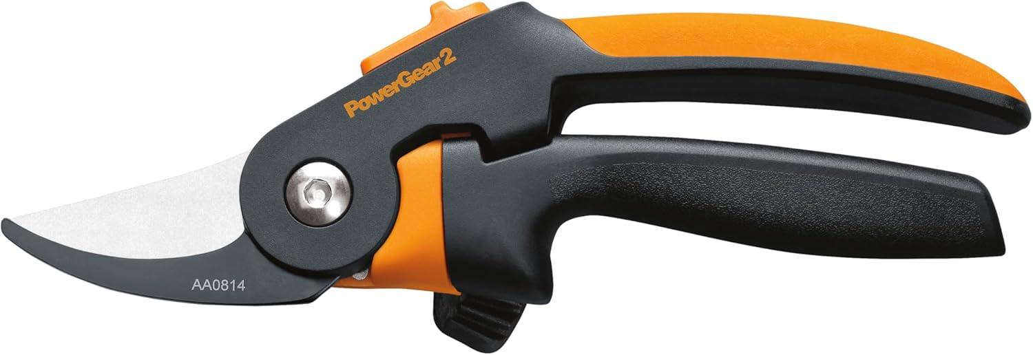 imageFiskars Pruning Shears Bypass Pruner that Cuts Through Stems up to 34Inch PowerGear Technology For More Power on Every CutSoftgrip