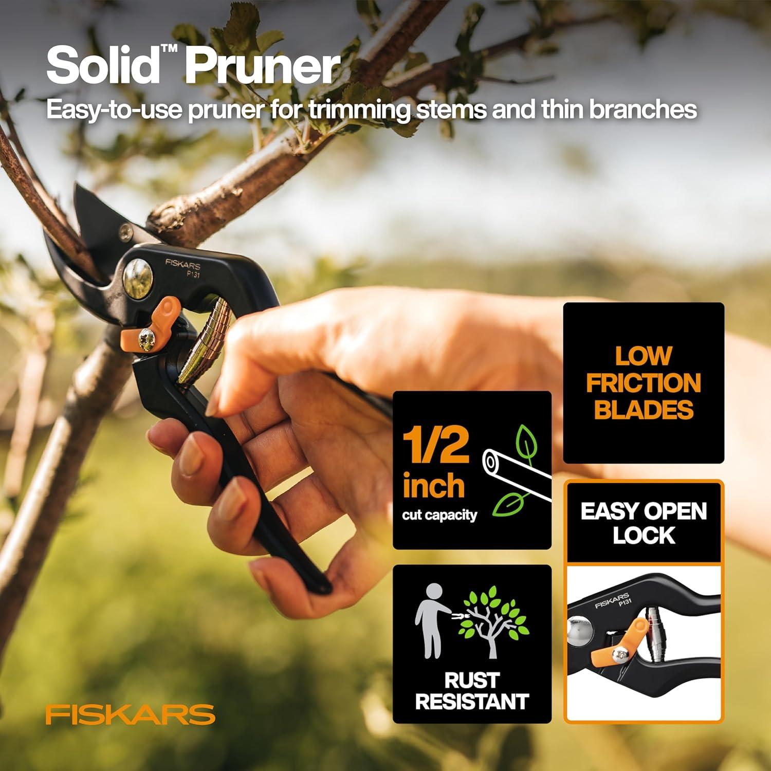 imageFiskars Ratchet Drive Anvil Lopper 32 Inch Heavy Duty Tree Trimmer 2 inch Cut Capacity Riveted Handles for Easy Squeeze Cutting PowerHome Tool Gift Set