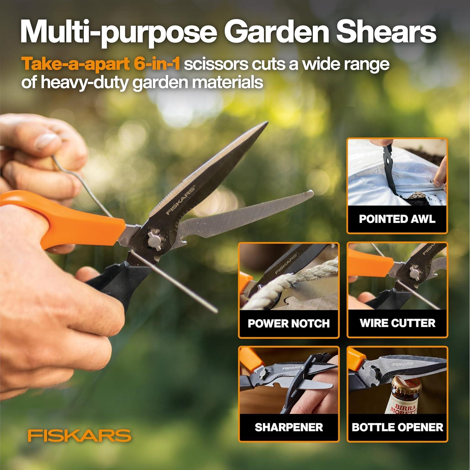 imageFiskars Ratchet Drive Anvil Lopper 32 Inch Heavy Duty Tree Trimmer 2 inch Cut Capacity Riveted Handles for Easy Squeeze Cutting PowerHome Tool Gift Set