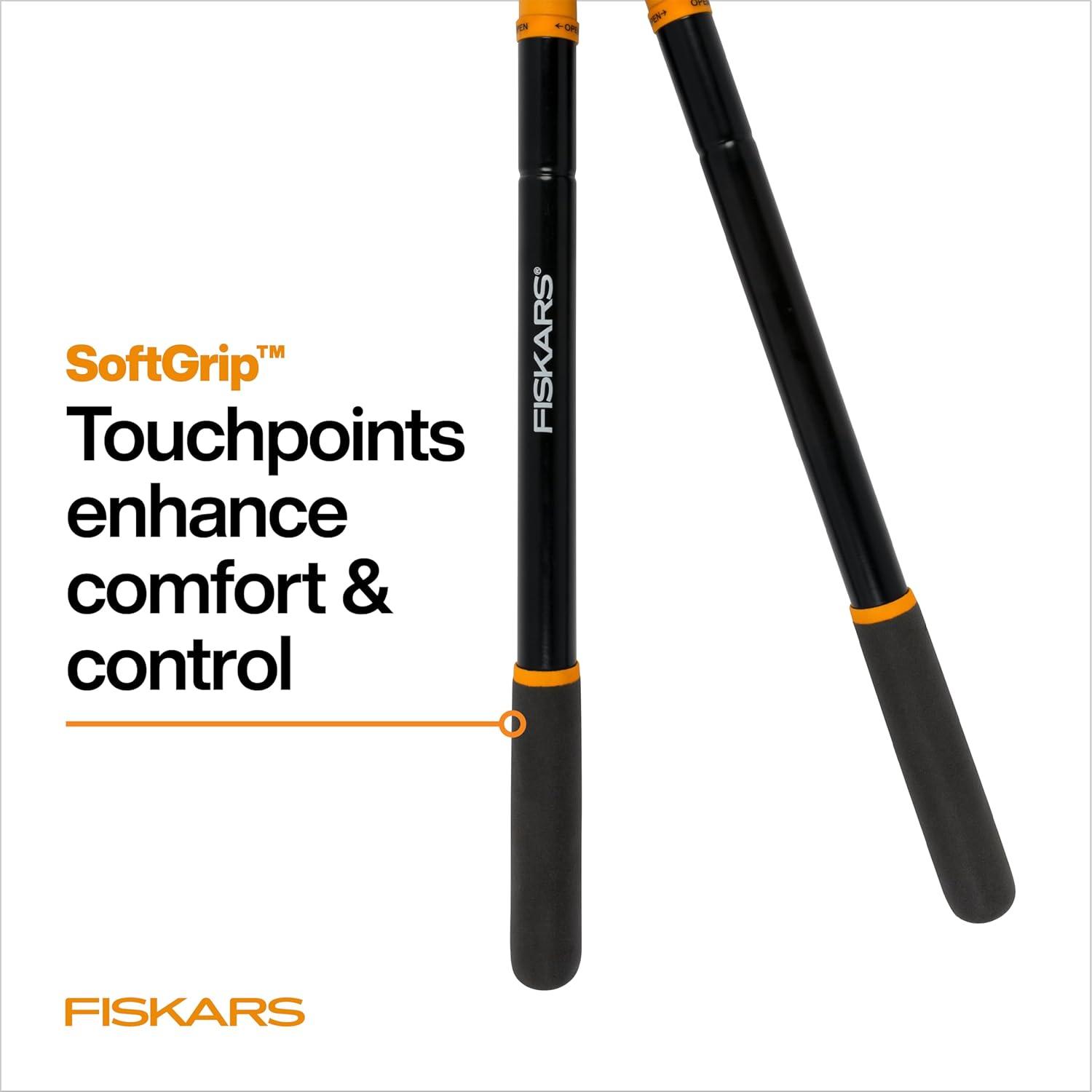imageFiskars Ratchet Drive Anvil Lopper 32 Inch Heavy Duty Tree Trimmer 2 inch Cut Capacity Riveted Handles for Easy Squeeze Cutting PowerLopper Extendable