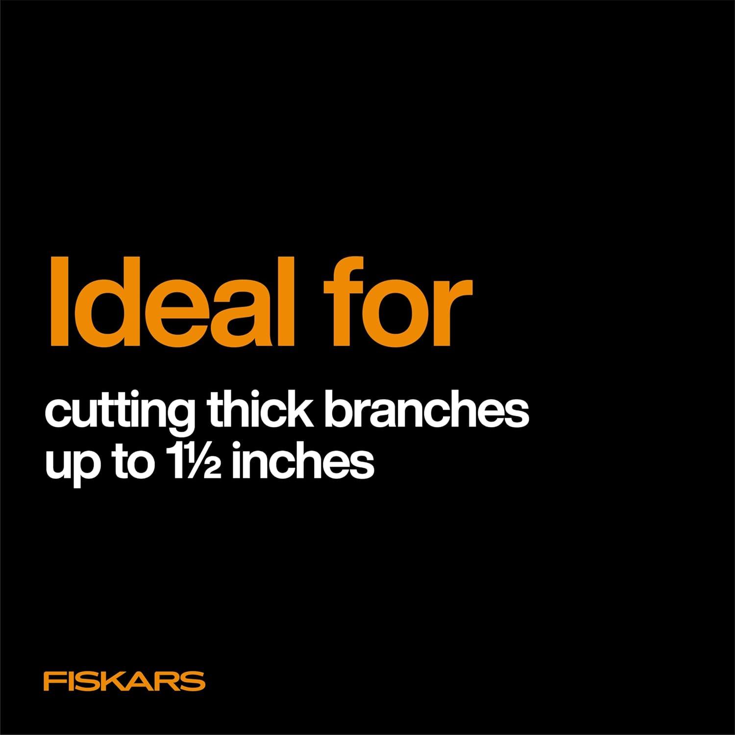 imageFiskars Ratchet Drive Anvil Lopper 32 Inch Heavy Duty Tree Trimmer 2 inch Cut Capacity Riveted Handles for Easy Squeeze Cutting PowerLopper Extendable