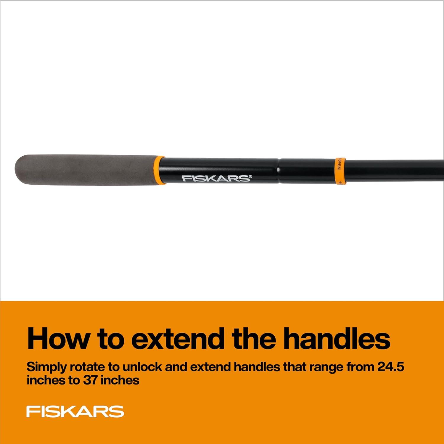 imageFiskars Ratchet Drive Anvil Lopper 32 Inch Heavy Duty Tree Trimmer 2 inch Cut Capacity Riveted Handles for Easy Squeeze Cutting PowerLopper Extendable