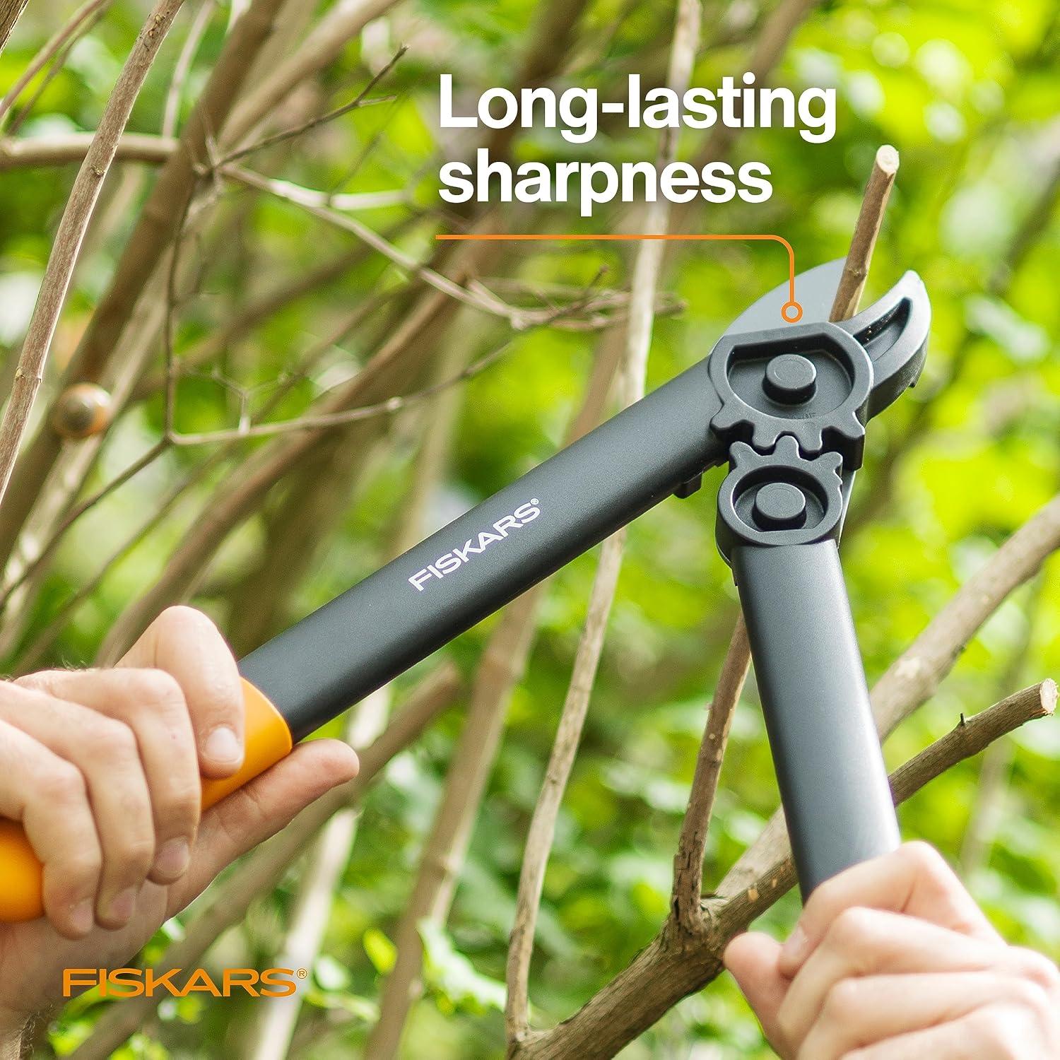 imageFiskars Ratchet Drive Anvil Lopper 32 Inch Heavy Duty Tree Trimmer 2 inch Cut Capacity Riveted Handles for Easy Squeeze Cutting PowerSuper PrunerLopper 15
