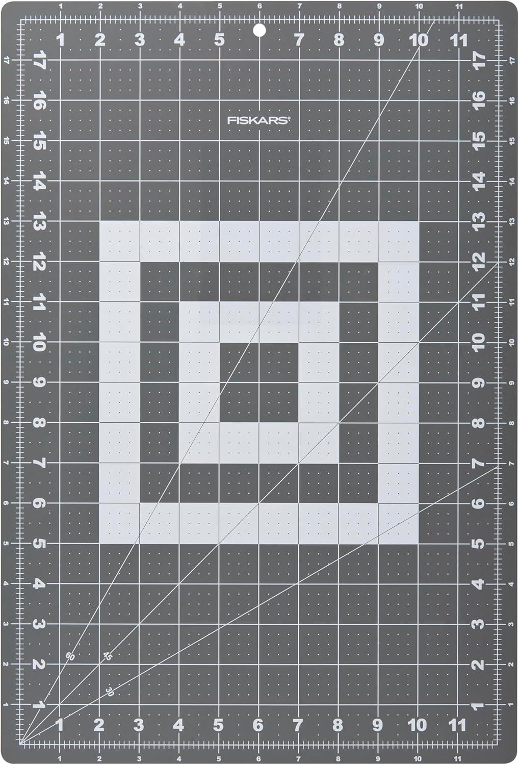 imageFiskars Self Healing Cutting Mat for Quilting Arts and Crafts 18quot x 24quot Grid Sewing Mat Craft Cutting Board Sewing Supplies and Quilting ToolsGray