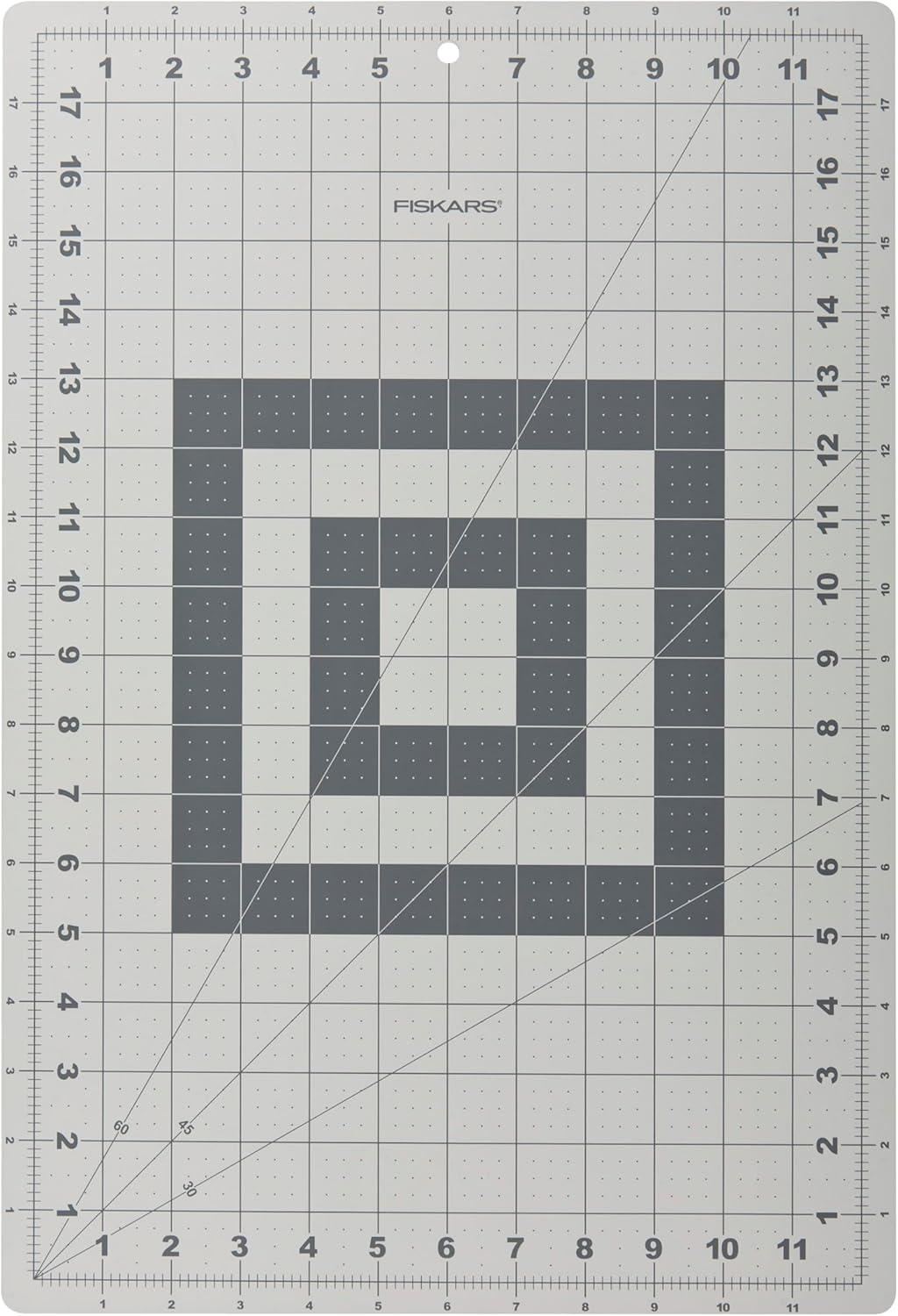 imageFiskars Self Healing Cutting Mat for Quilting Arts and Crafts 18quot x 24quot Grid Sewing Mat Craft Cutting Board Sewing Supplies and Quilting ToolsGray Premium Stick