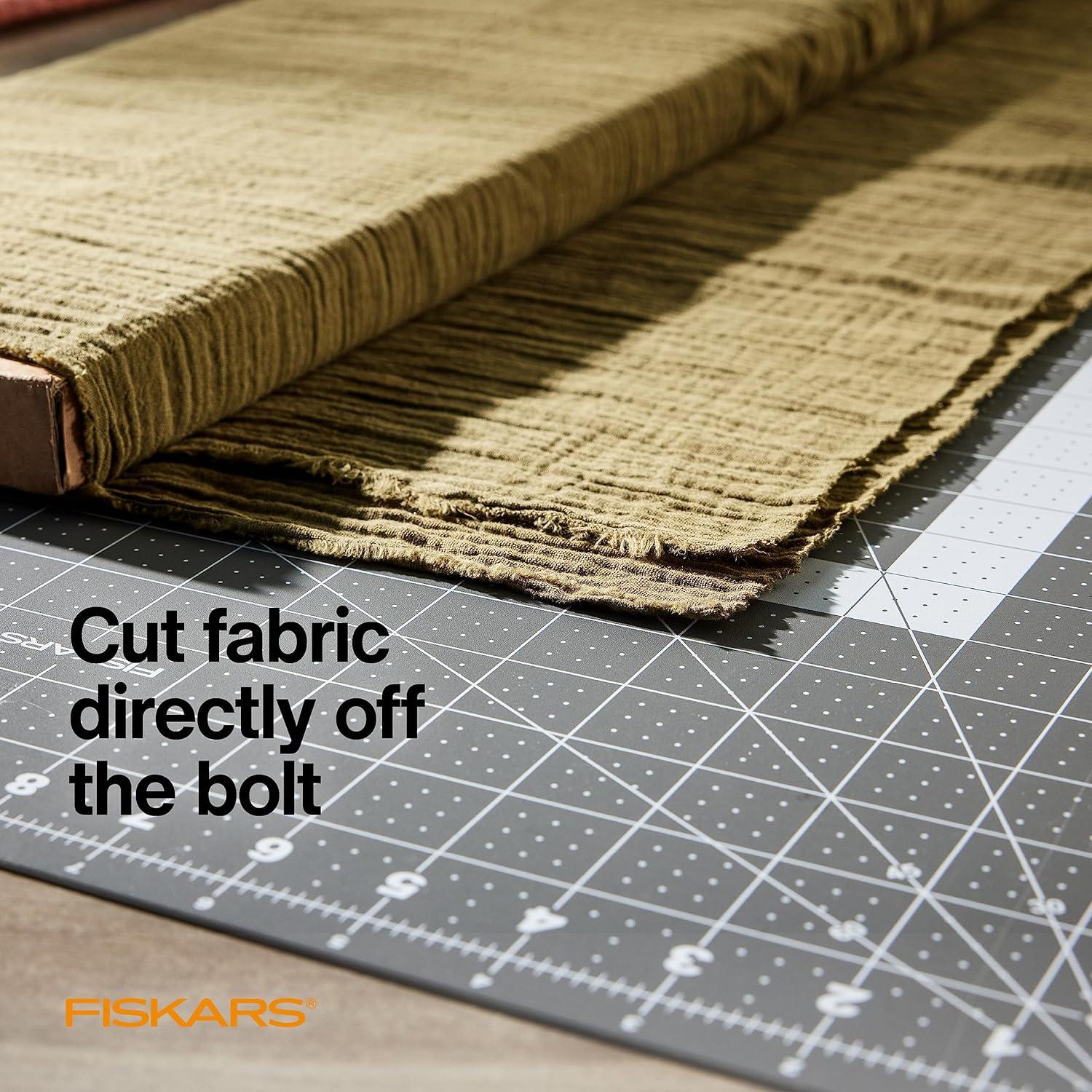 imageFiskars Self Healing Cutting Mat for Quilting Arts and Crafts 18quot x 24quot Grid Sewing Mat Craft Cutting Board Sewing Supplies and Quilting ToolsGray