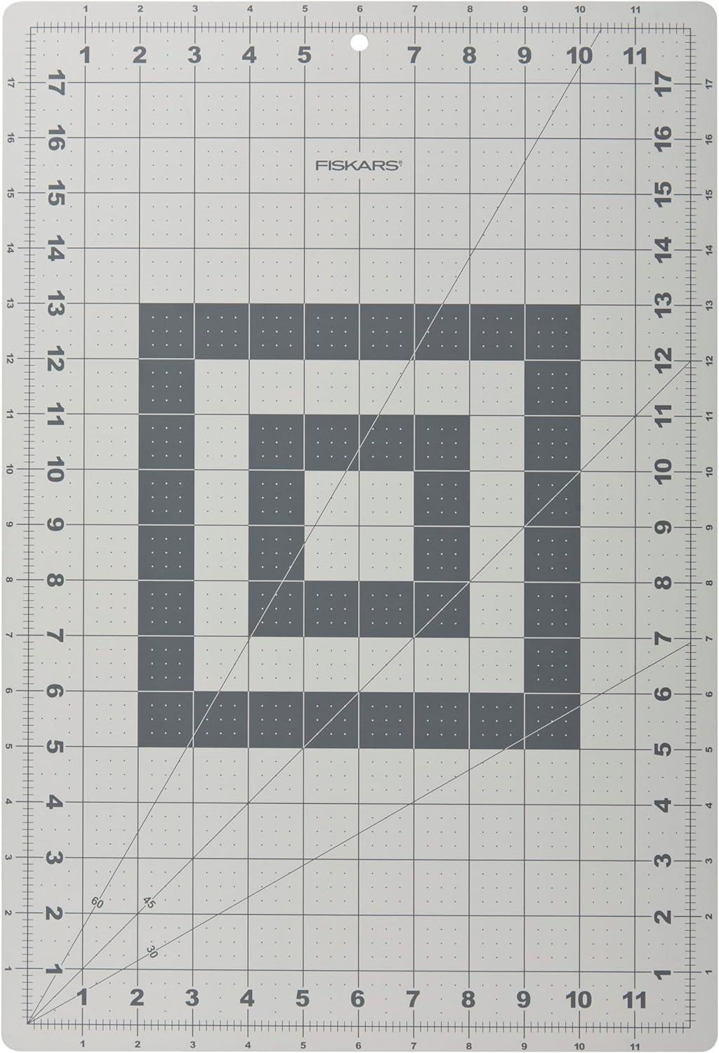 imageFiskars Self Healing Cutting Mat for Quilting Arts and Crafts 18quot x 24quot Grid Sewing Mat Craft Cutting Board Sewing Supplies and Quilting ToolsGray