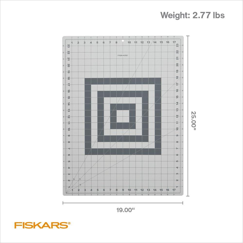 imageFiskars Self Healing Cutting Mat for Quilting Arts and Crafts 18quot x 24quot Grid Sewing Mat Craft Cutting Board Sewing Supplies and Quilting ToolsGray