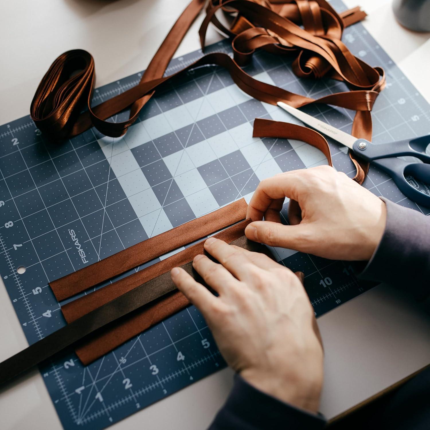 imageFiskars Self Healing Cutting Mat for Quilting Arts and Crafts 18quot x 24quot Grid Sewing Mat Craft Cutting Board Sewing Supplies and Quilting ToolsLilac