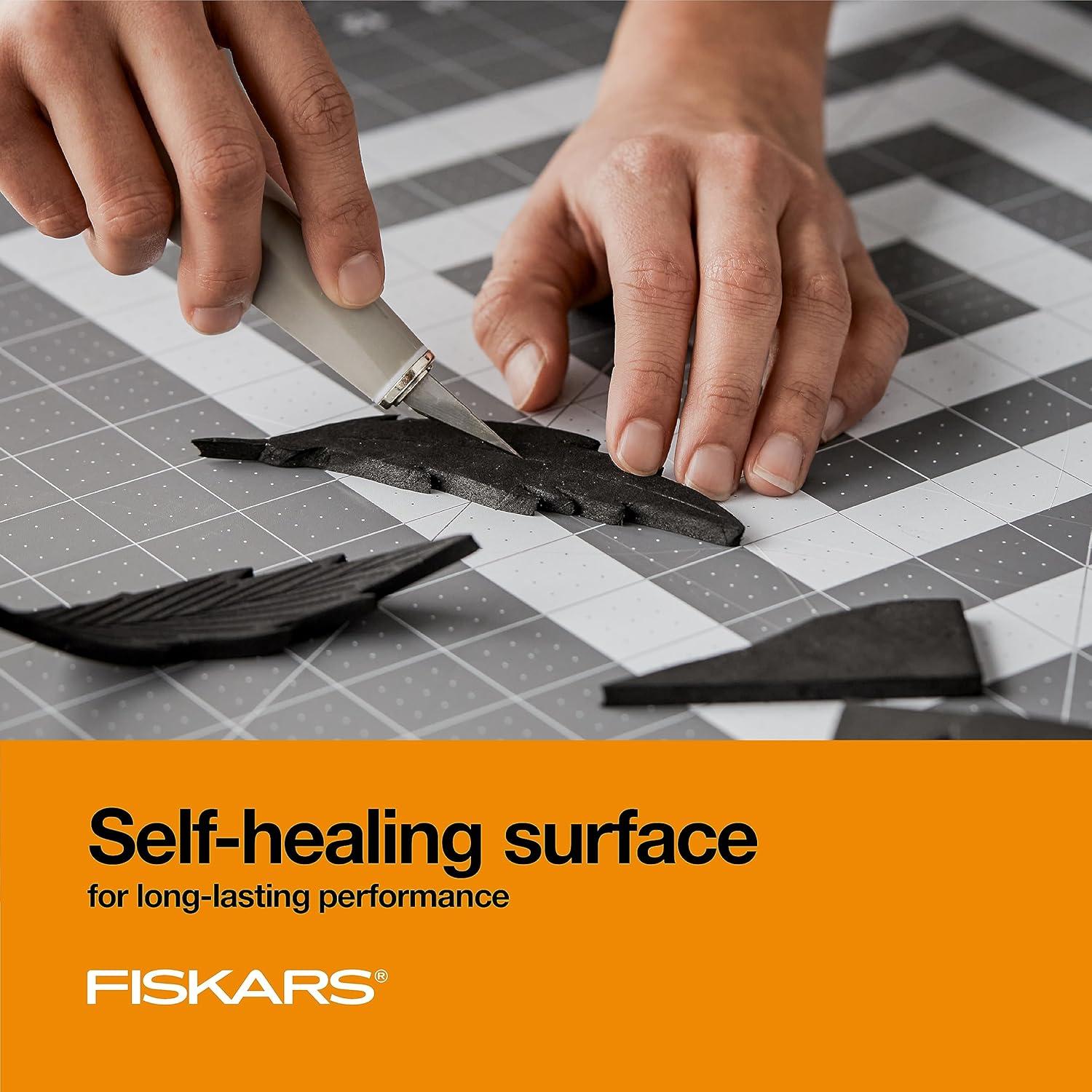 imageFiskars Self Healing Cutting Mat with Grid for Sewing Quilting and Crafts  24quot x 36 Grid LilacMountain HazeGray