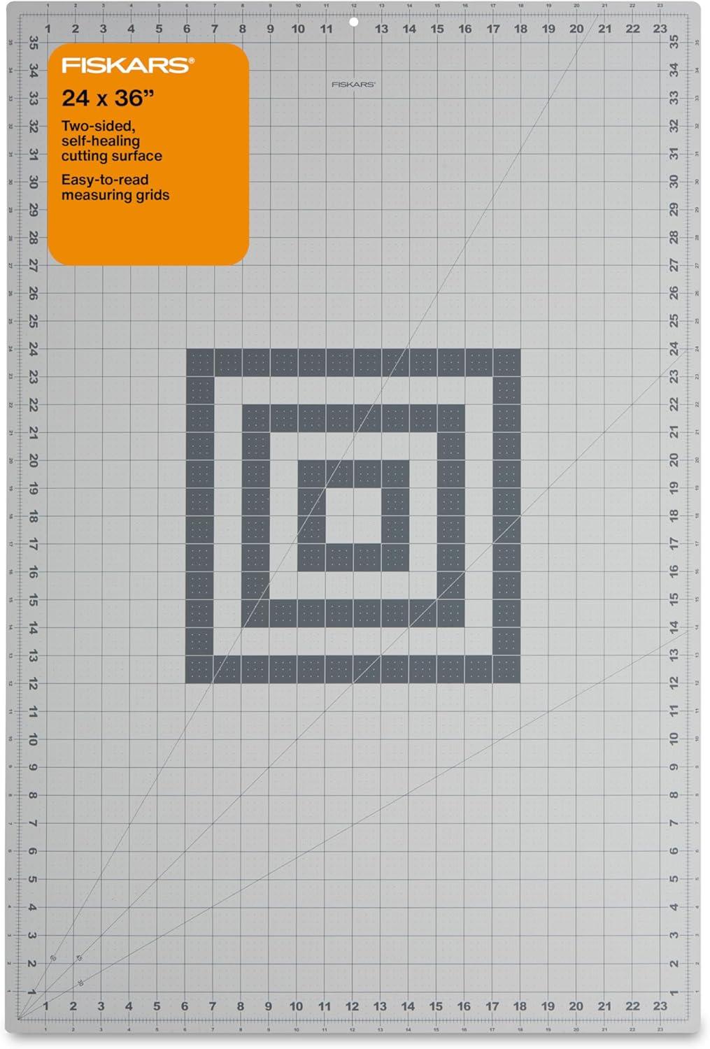 imageFiskars Self Healing Cutting Mat with Grid for Sewing Quilting and Crafts  24quot x 36 Grid LilacMountain HazeGray