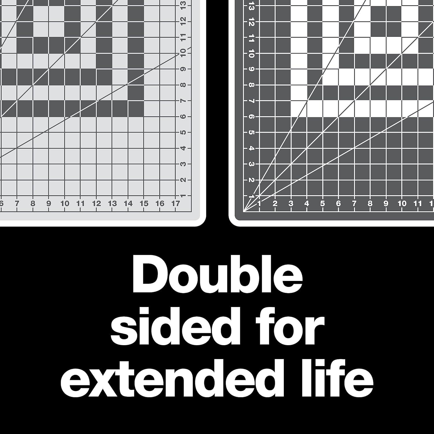 imageFiskars Self Healing Cutting Mat with Grid for Sewing Quilting and Crafts  24quot x 36 Grid LilacMountain HazeGray