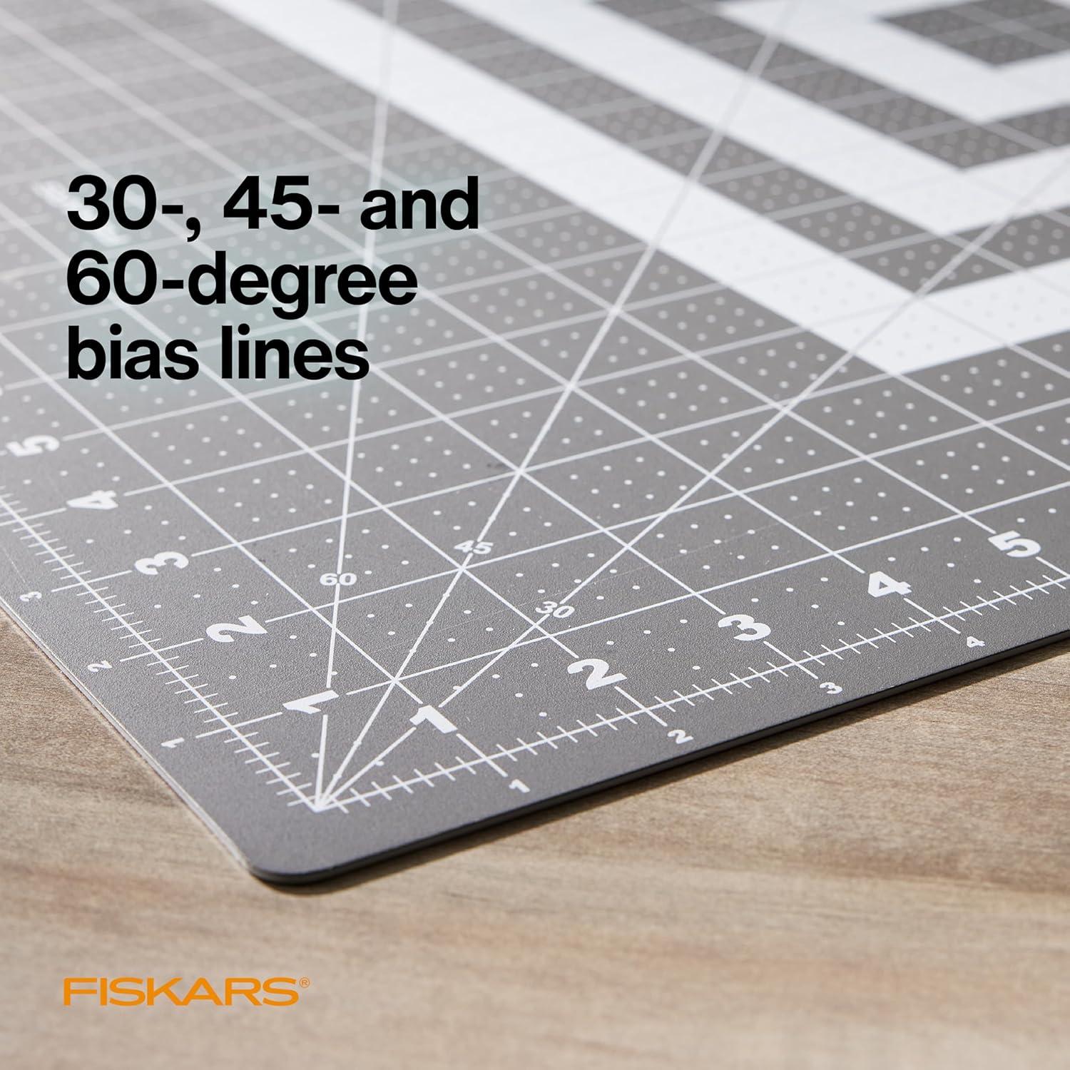 imageFiskars Self Healing Cutting Mat with Grid for Sewing Quilting and Crafts  24quot x 36 Grid LilacMountain HazeGray