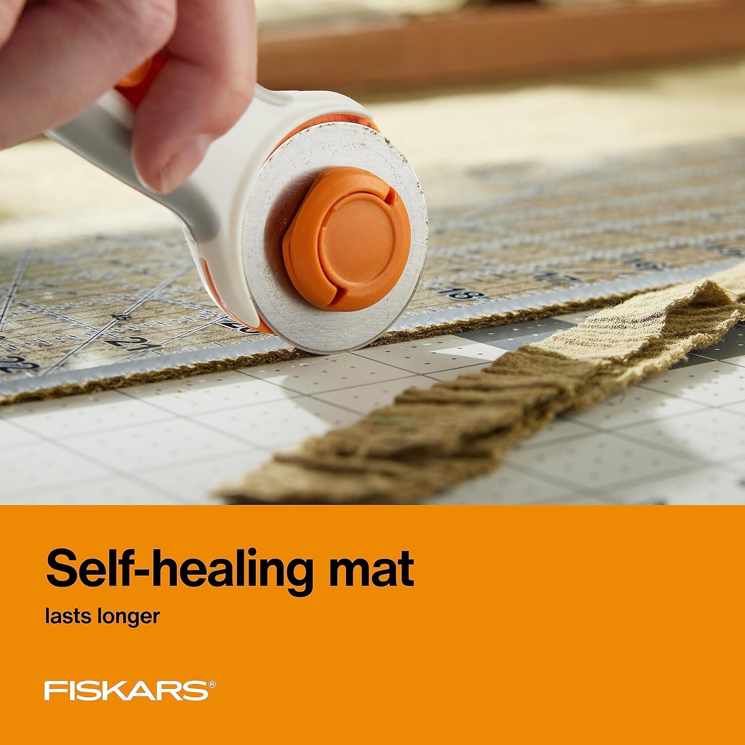 imageFiskars Self Healing Cutting Mat with Grid for Sewing Quilting and Crafts  24quot x 36 Grid LilacMountain HazeGray